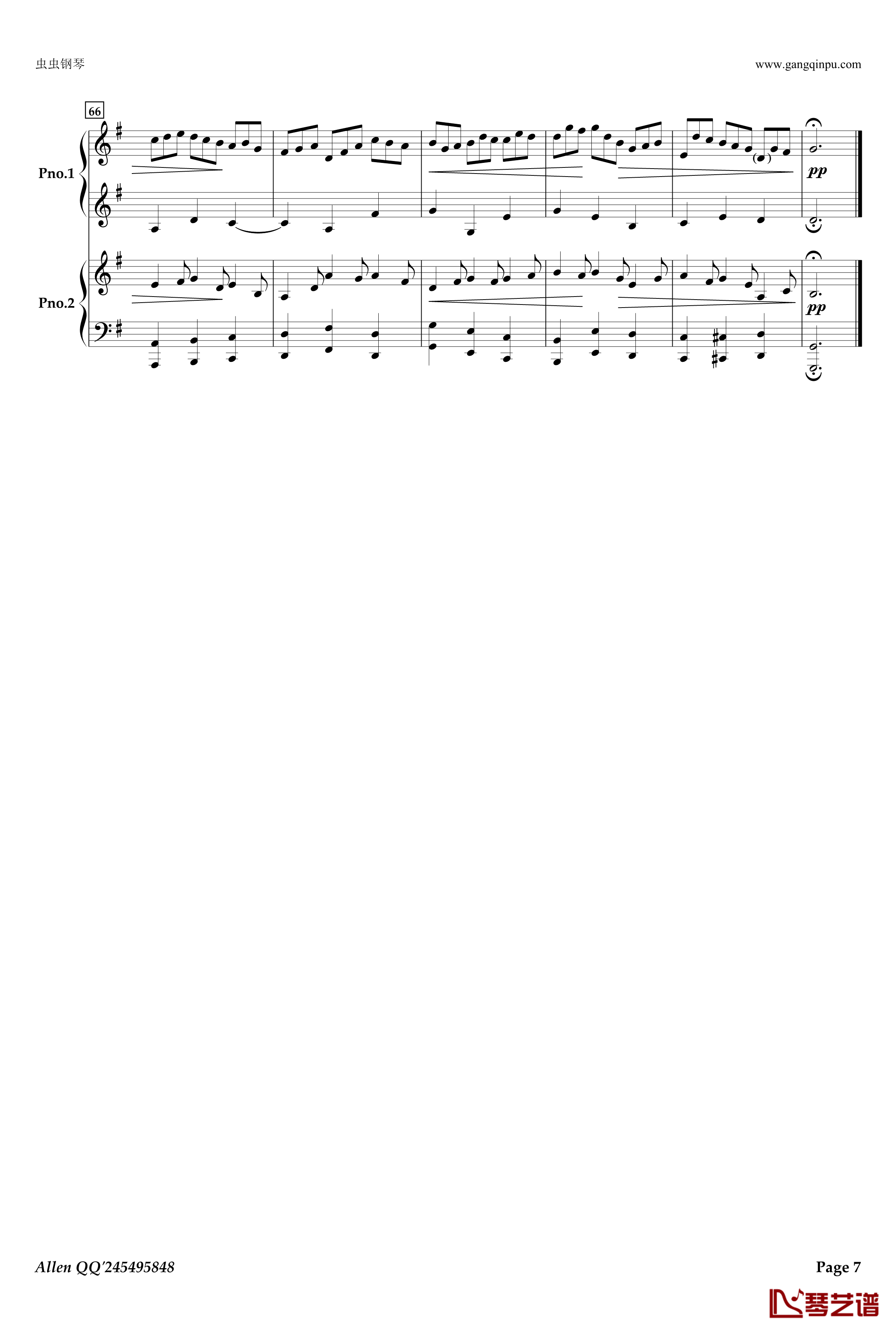 耶稣，世人期待的喜悦钢琴谱-巴哈-Bach, Johann Sebastian7