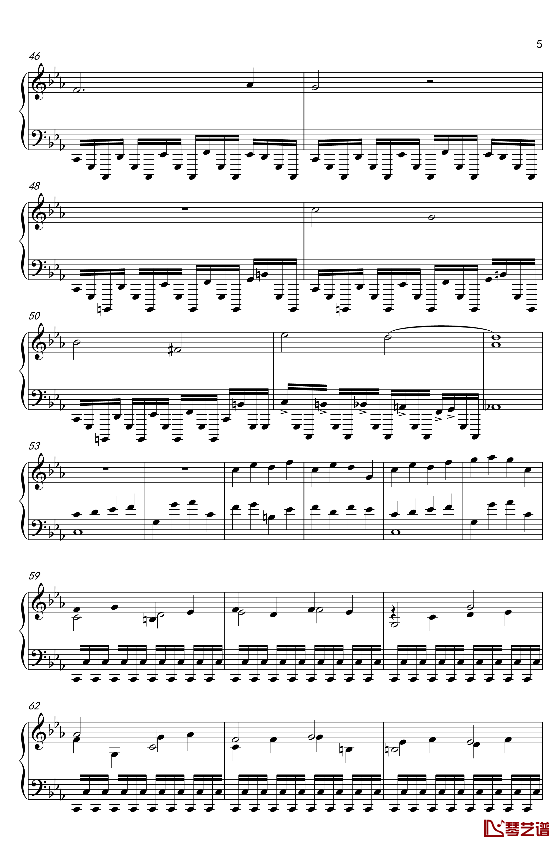 康纳主题曲钢琴谱-底特律：成为人类5
