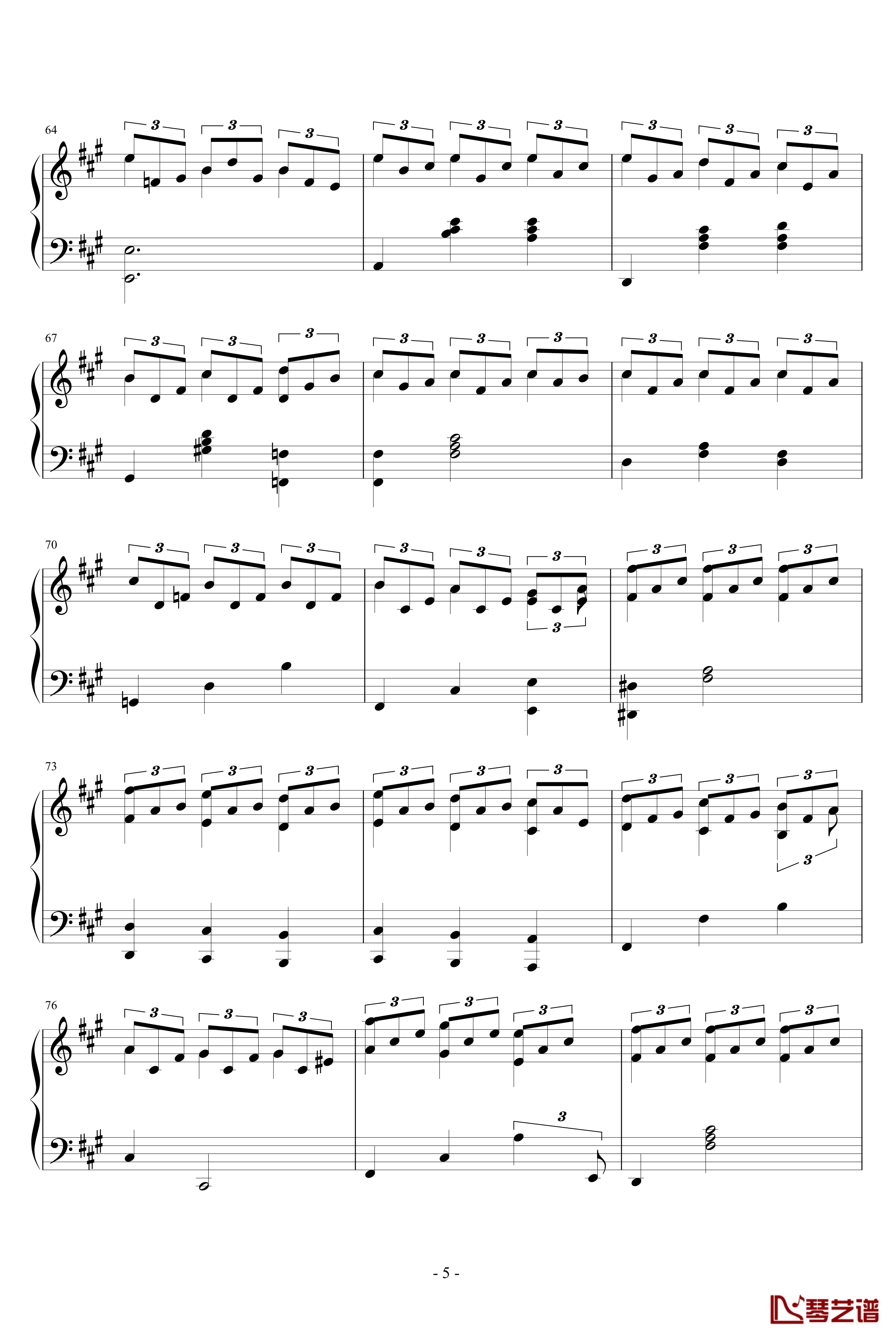 Sunday钢琴谱-joe hisaishi5