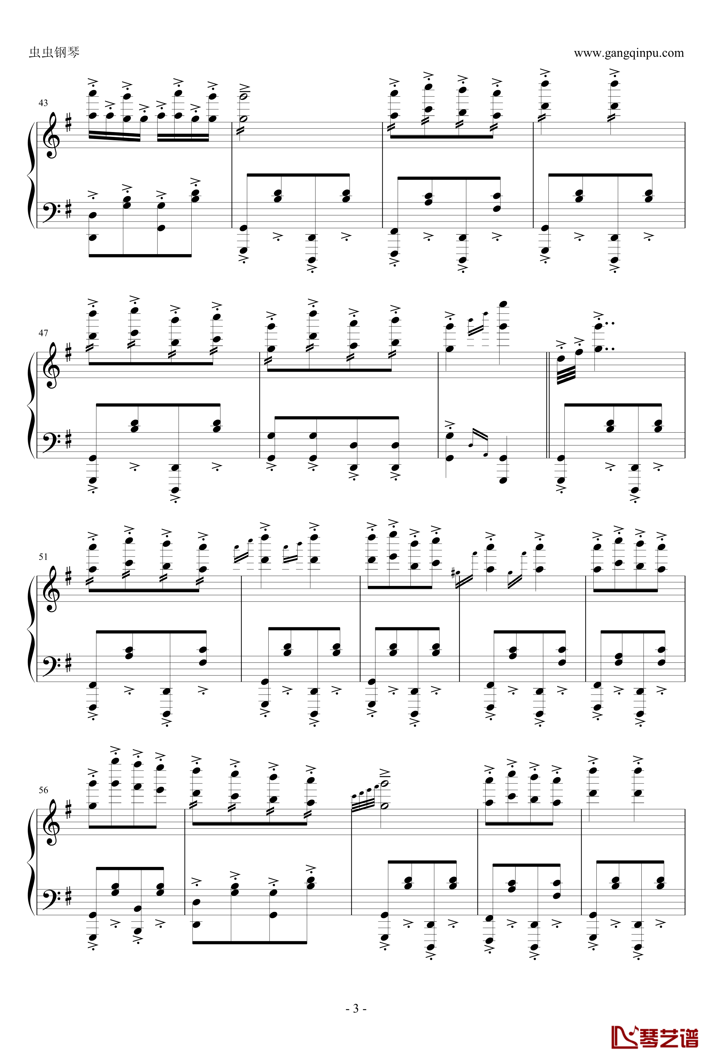 The can can钢琴谱-康康舞曲-Jacques Offenbach3