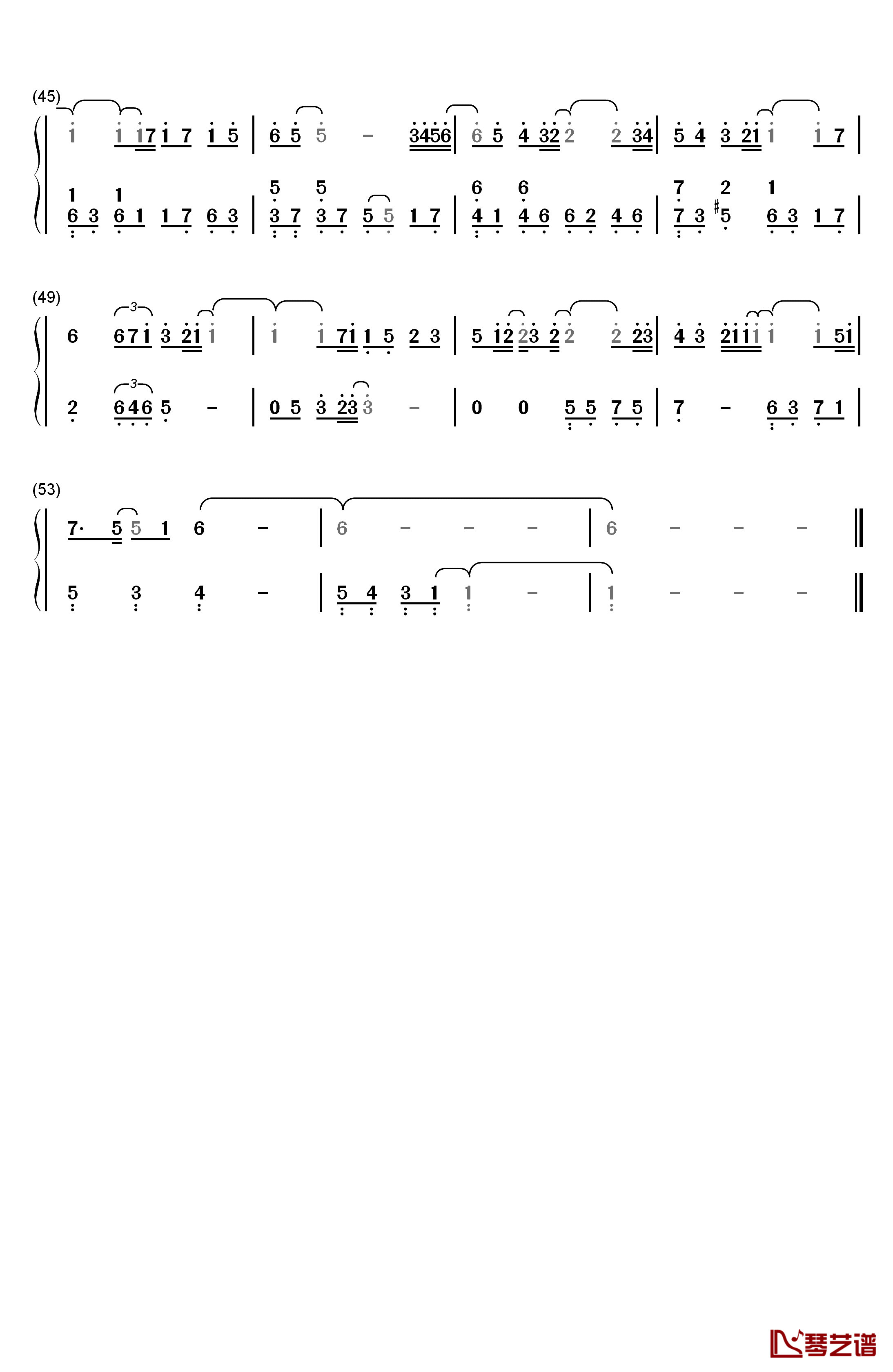 再也没有这样的人钢琴简谱-数字双手-李承哲3