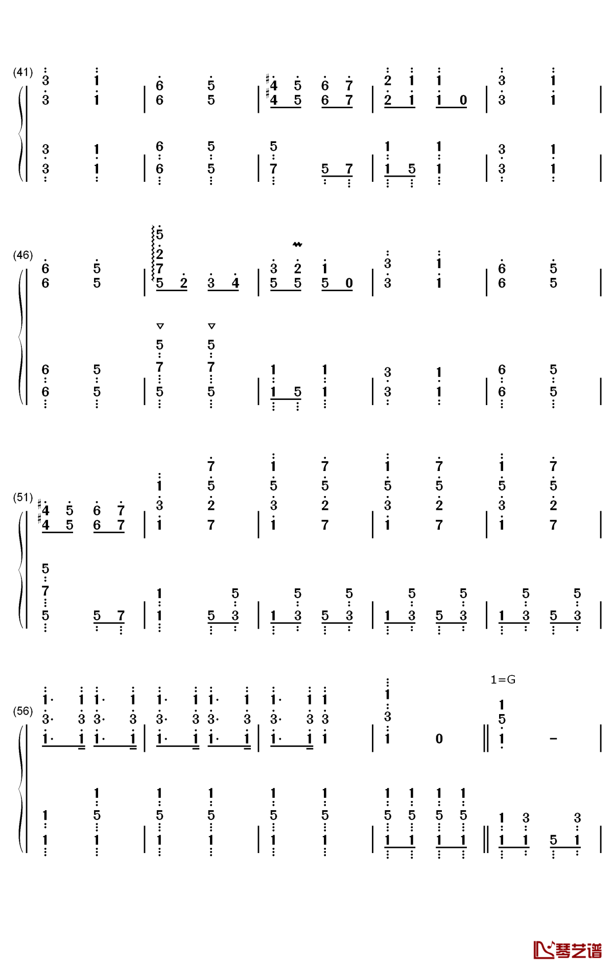 康康舞曲钢琴简谱-数字双手-雅克·奥芬巴赫3