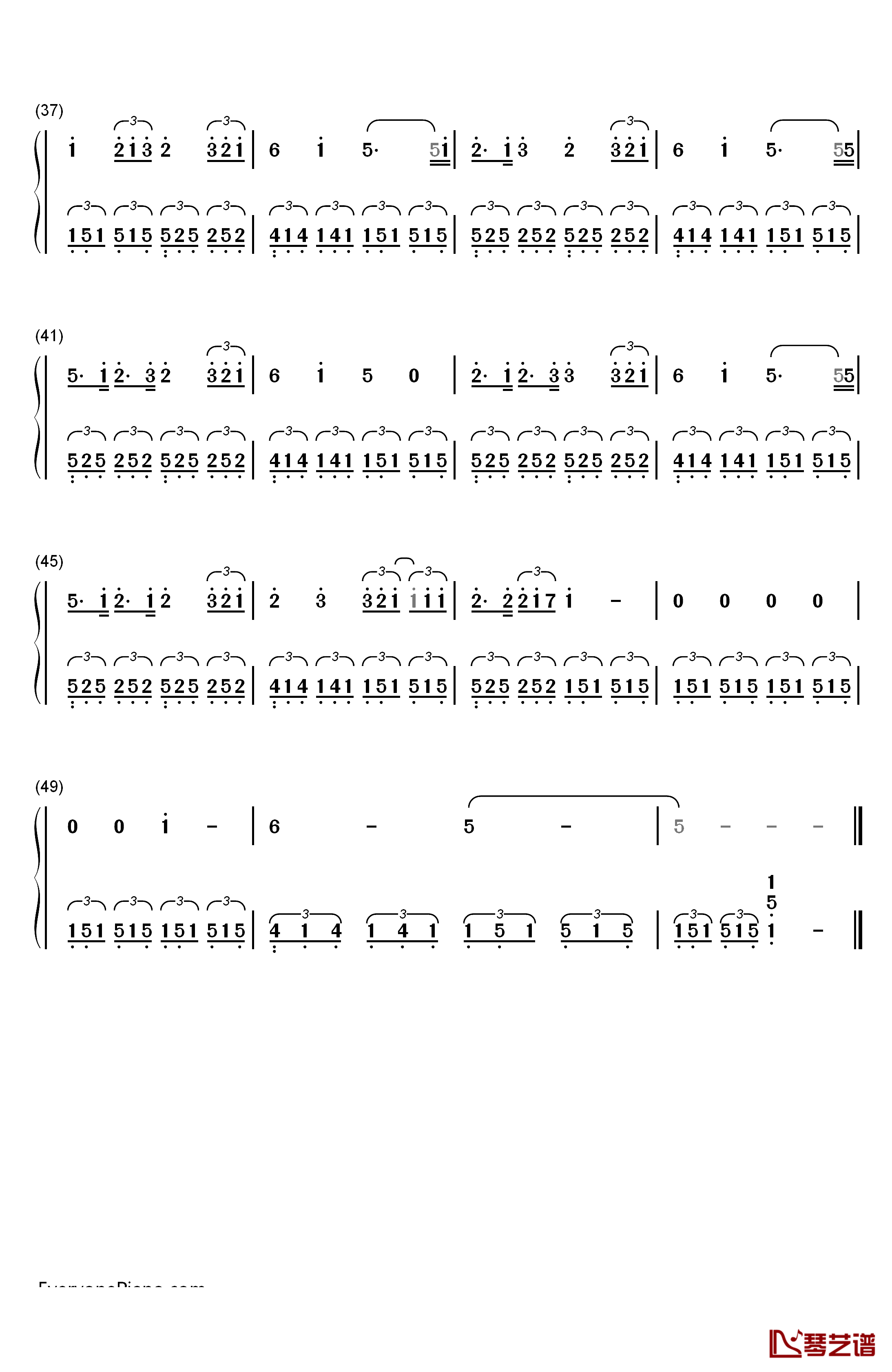 Song of the Sea (Lullaby)钢琴简谱-数字双手-Nolwenn Leroy3