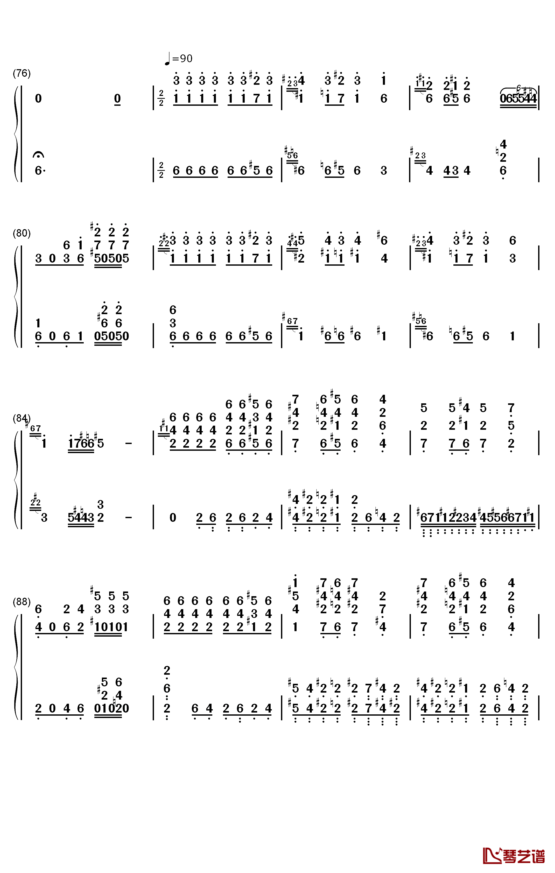 Hedwigs Theme完整版钢琴简谱-数字双手-John Williams5