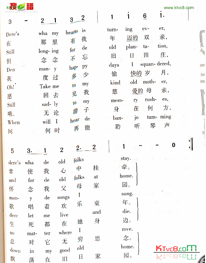 OldFolksAtHome简谱1