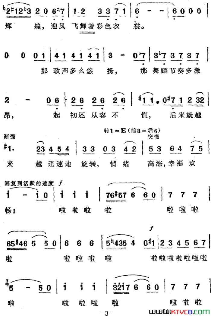 吉卜赛女郎之歌选自歌剧《卡门》第二幕第一场简谱1