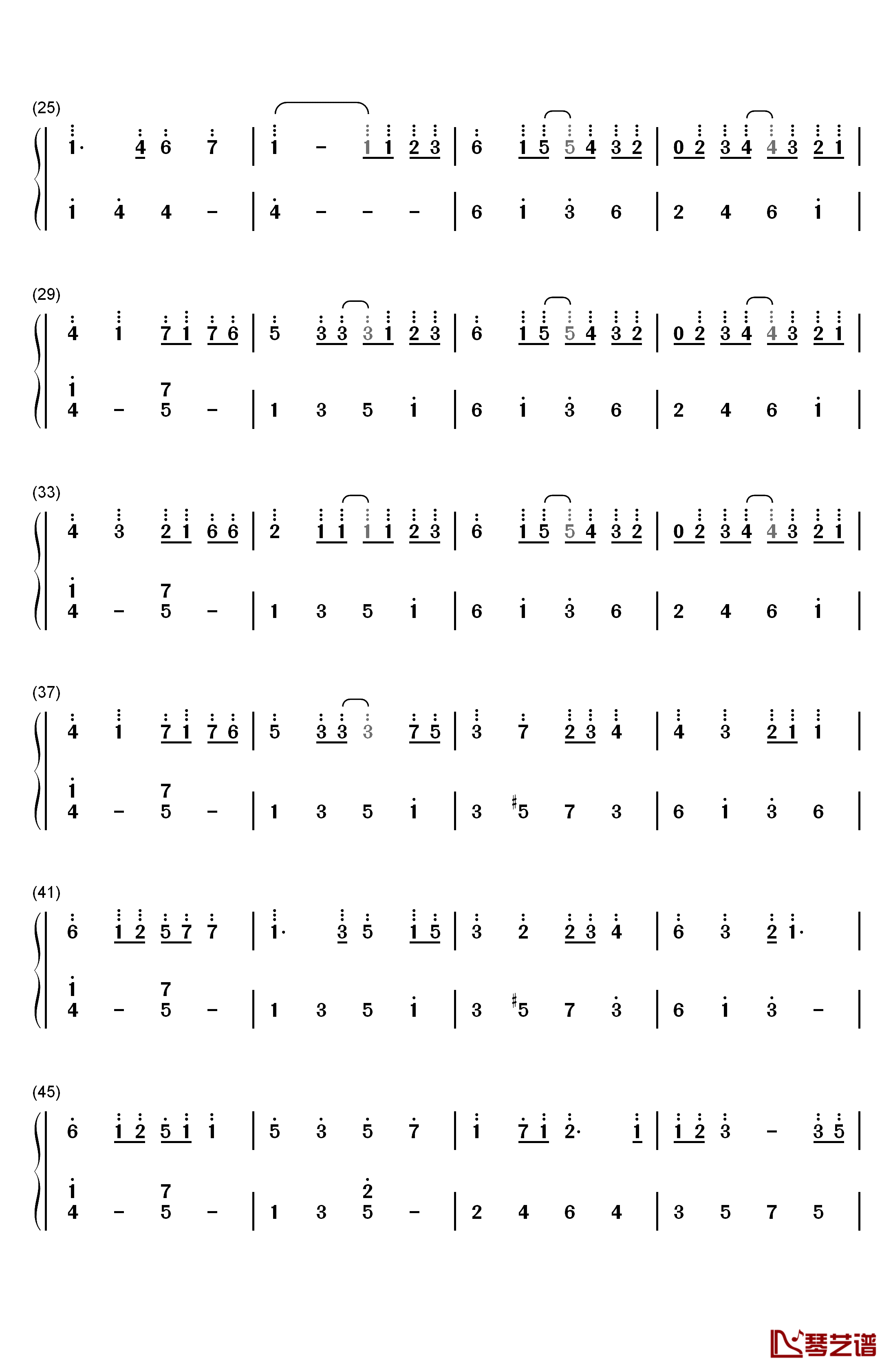 アイネクライネ钢琴简谱-数字双手-米津玄师2