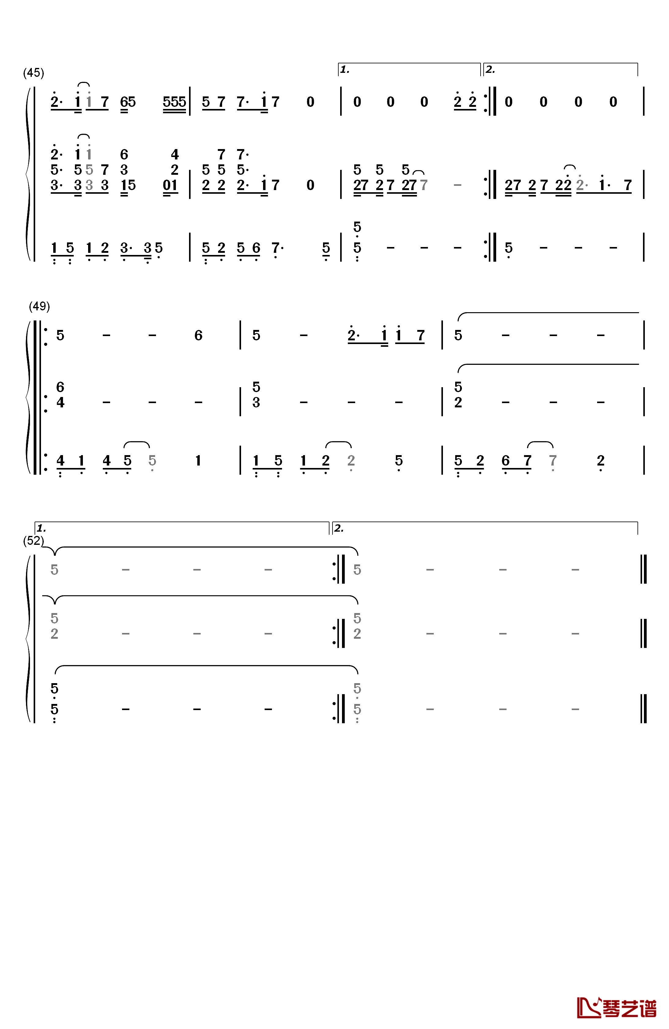 Strong钢琴简谱-数字双手-London Grammar4