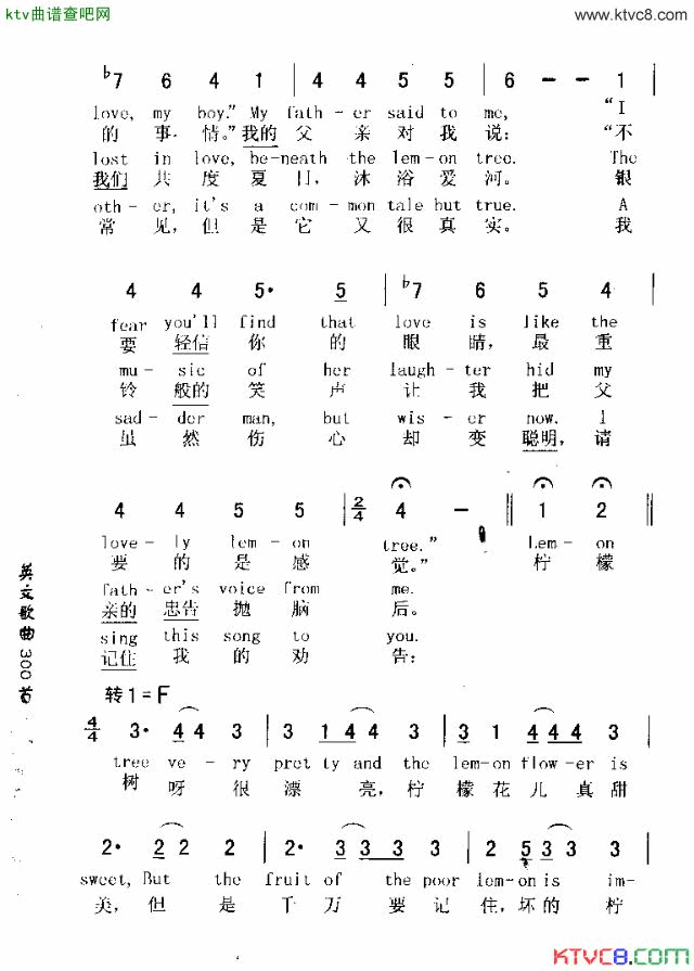 LEMONTREE柠檬树简谱1