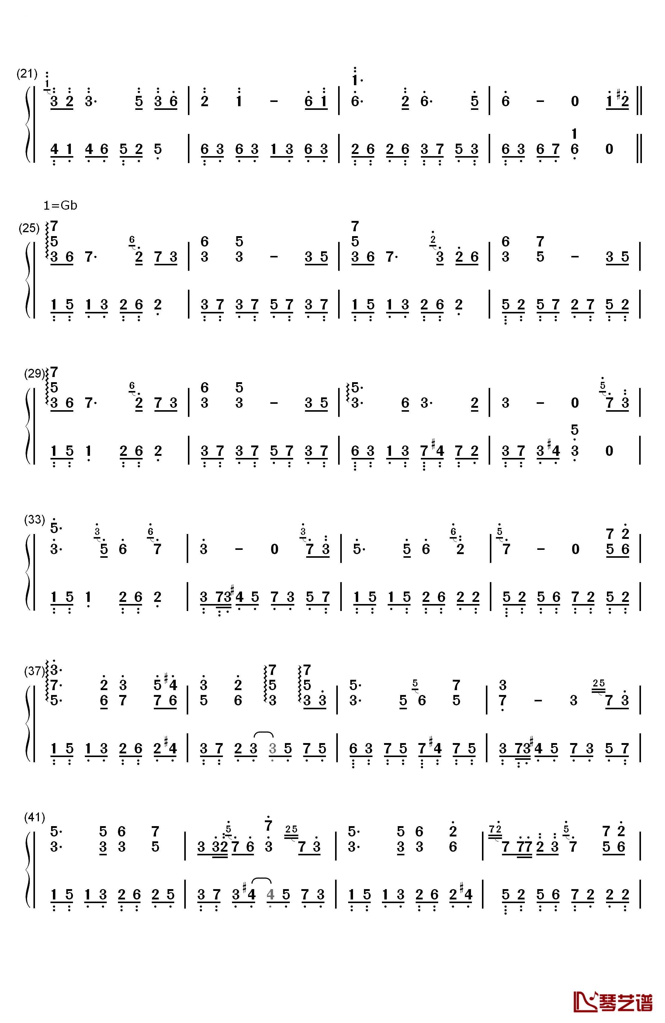 风居住的街道钢琴简谱-数字双手-矶村由纪子2