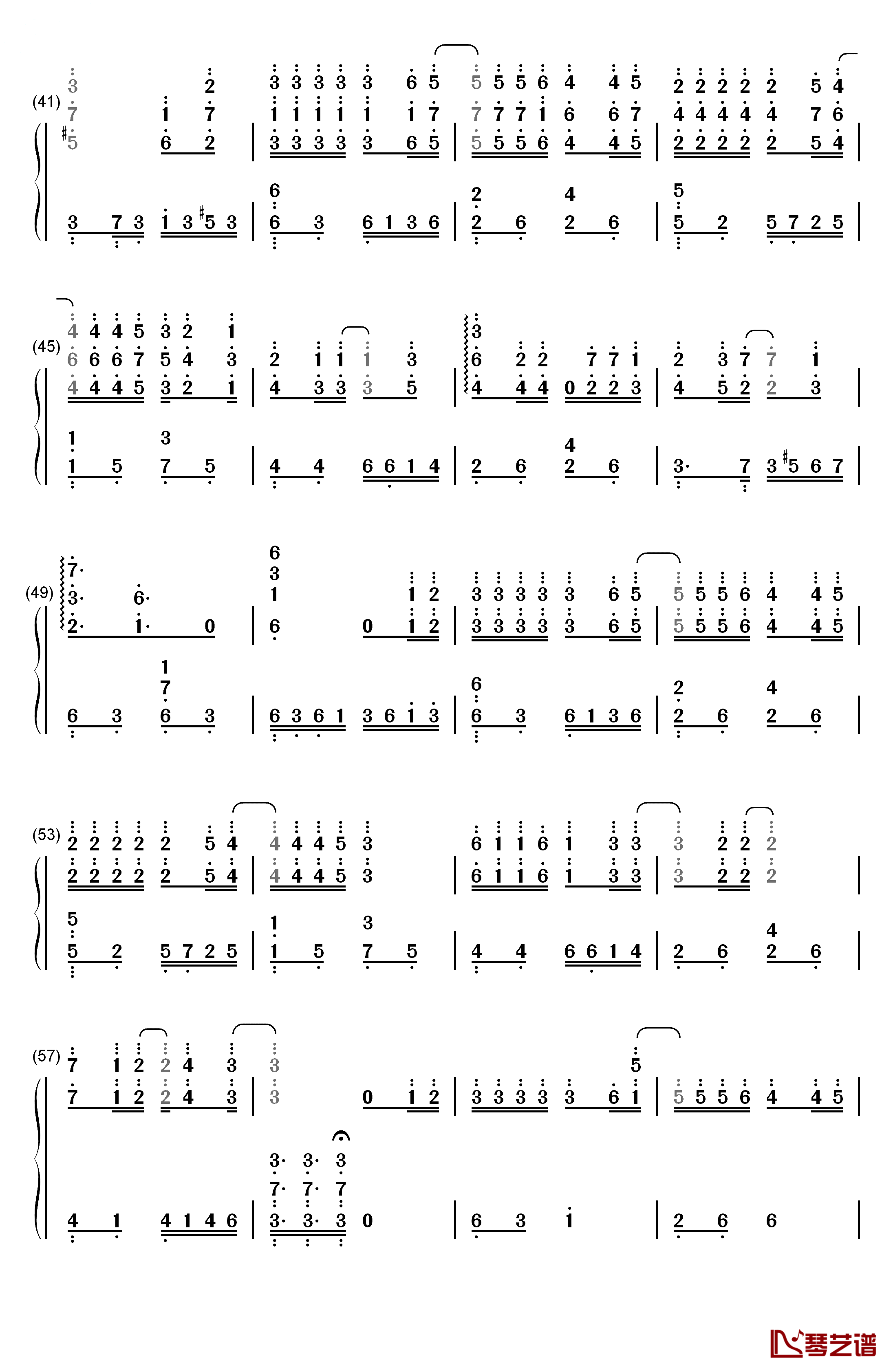 心痛2009钢琴简谱-数字双手-欢子3