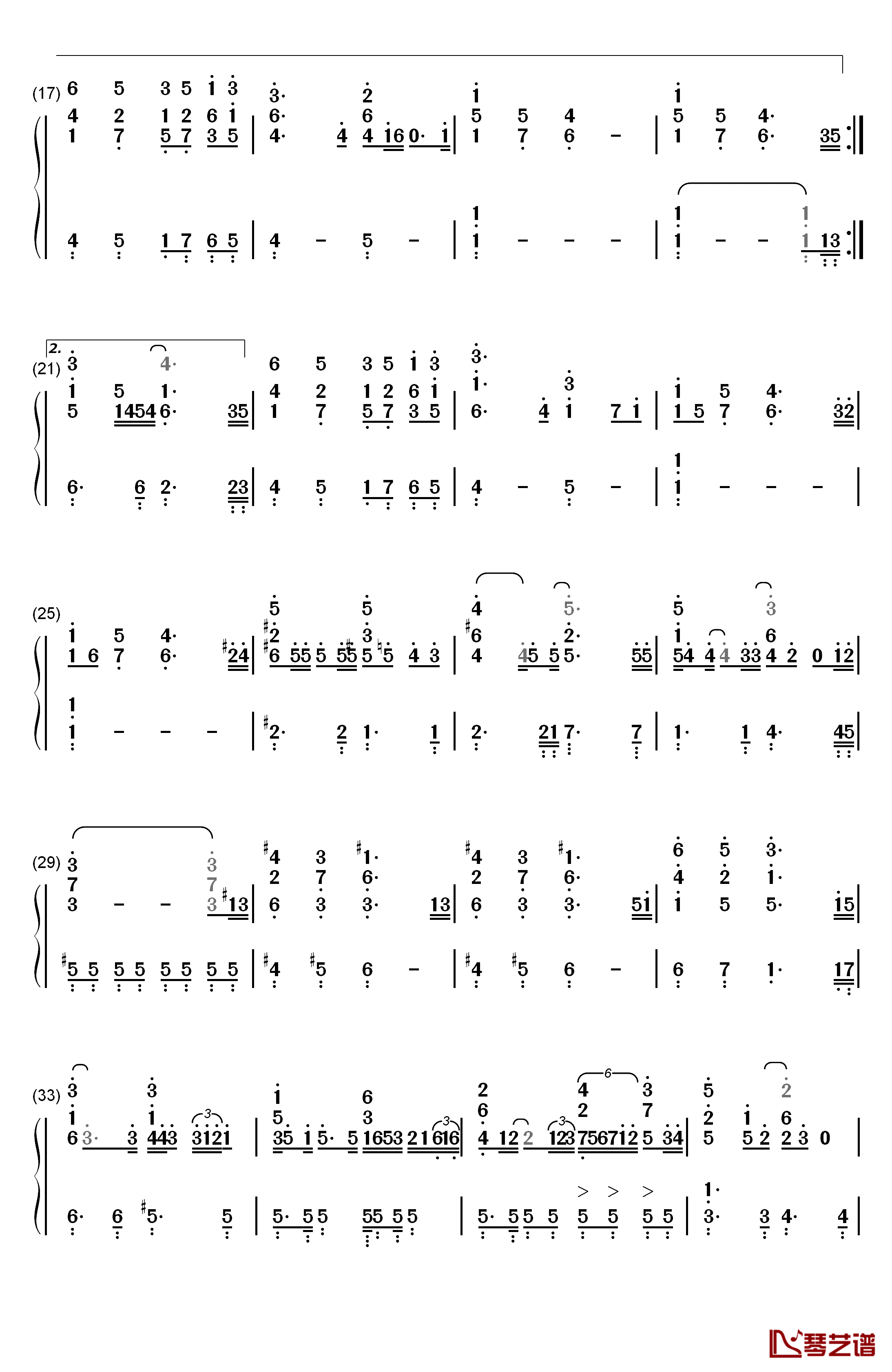 Go the Distance钢琴简谱-数字双手-Roger Bart2