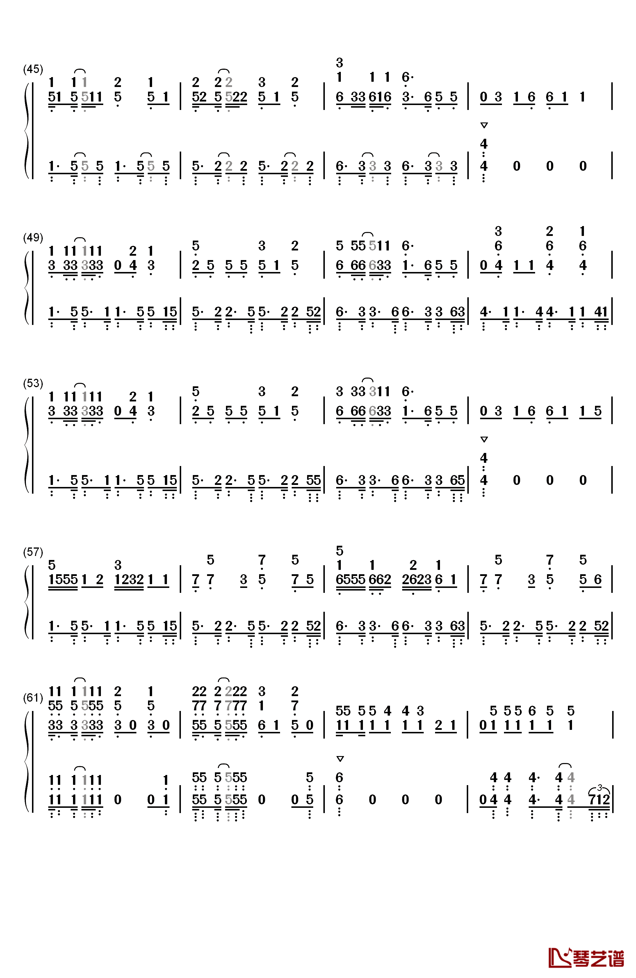 Waka Waka钢琴简谱-数字双手-Shakira3