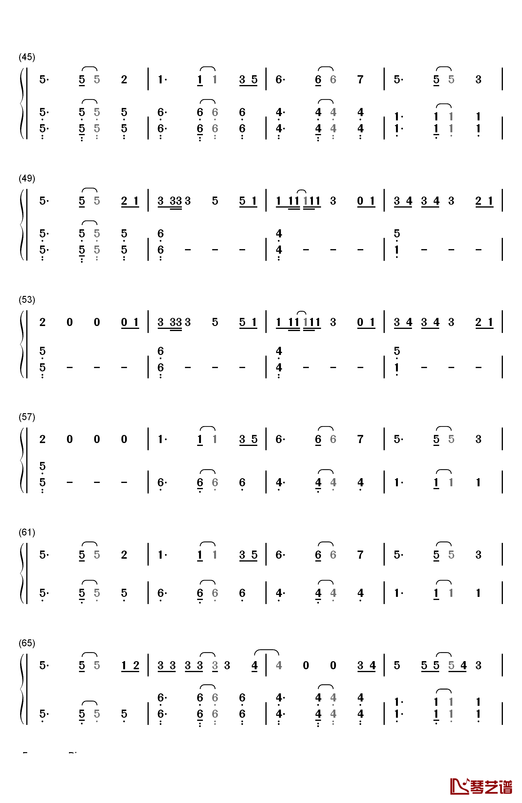 Stay With Me钢琴简谱-数字双手-朴灿烈 Punch3