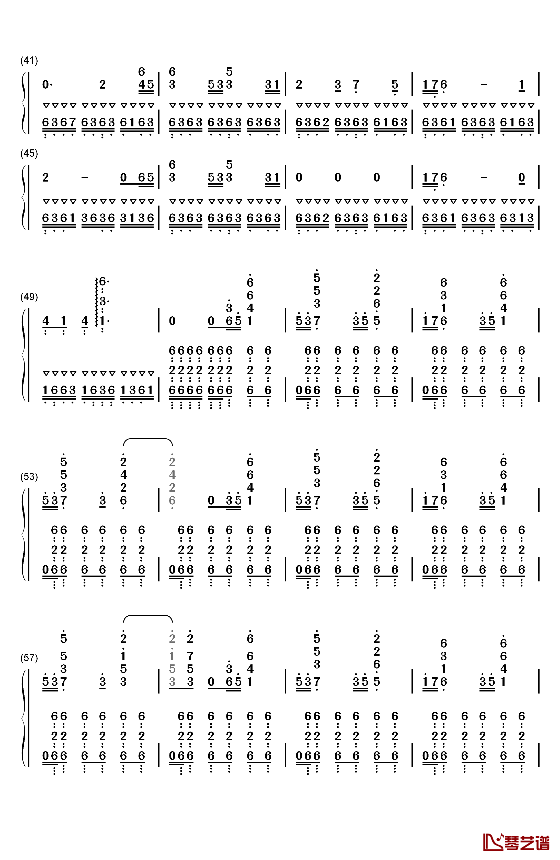 痴颜钢琴简谱-数字双手-麦振鸿3