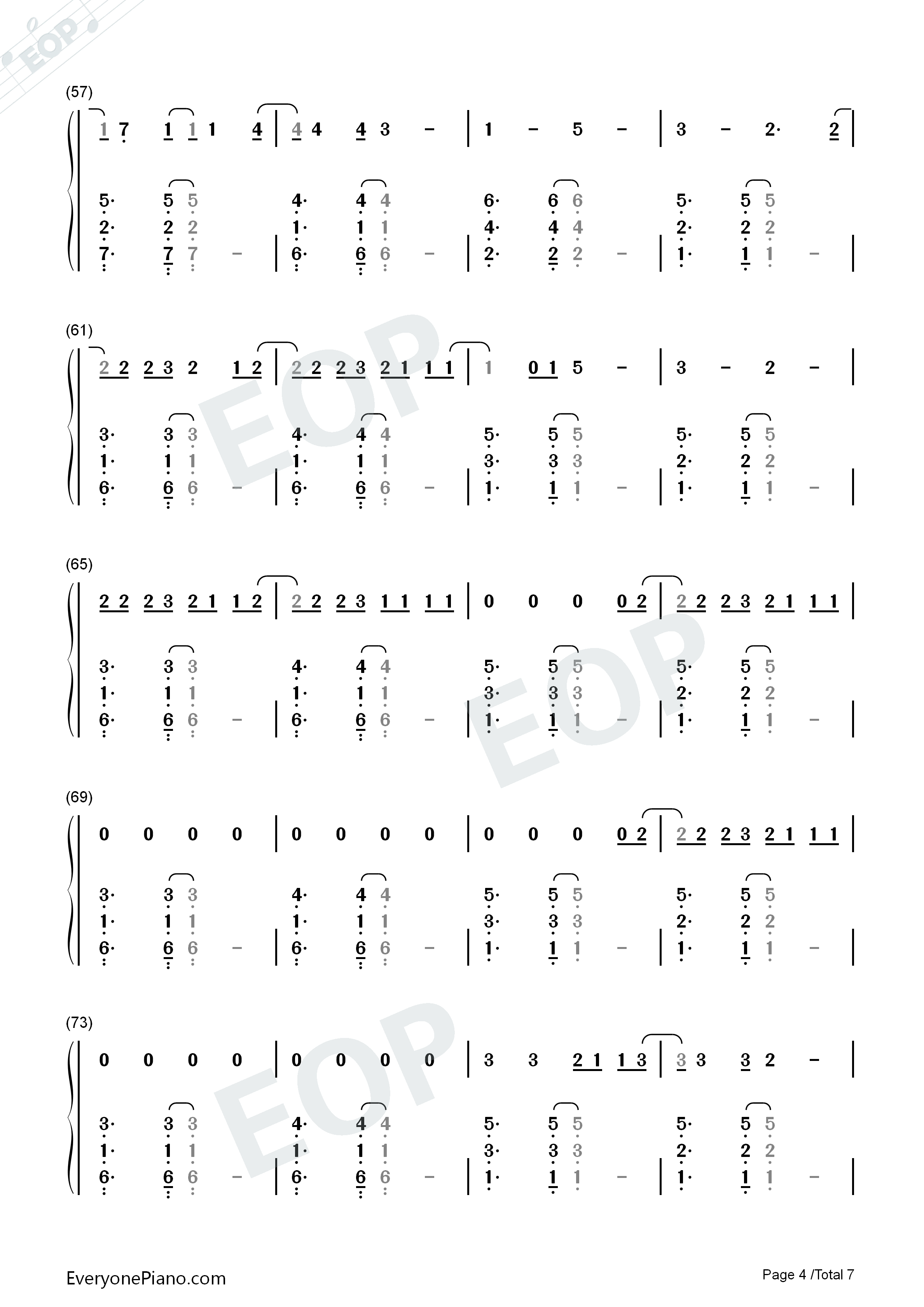 Clean钢琴简谱-Taylor Swift演唱4