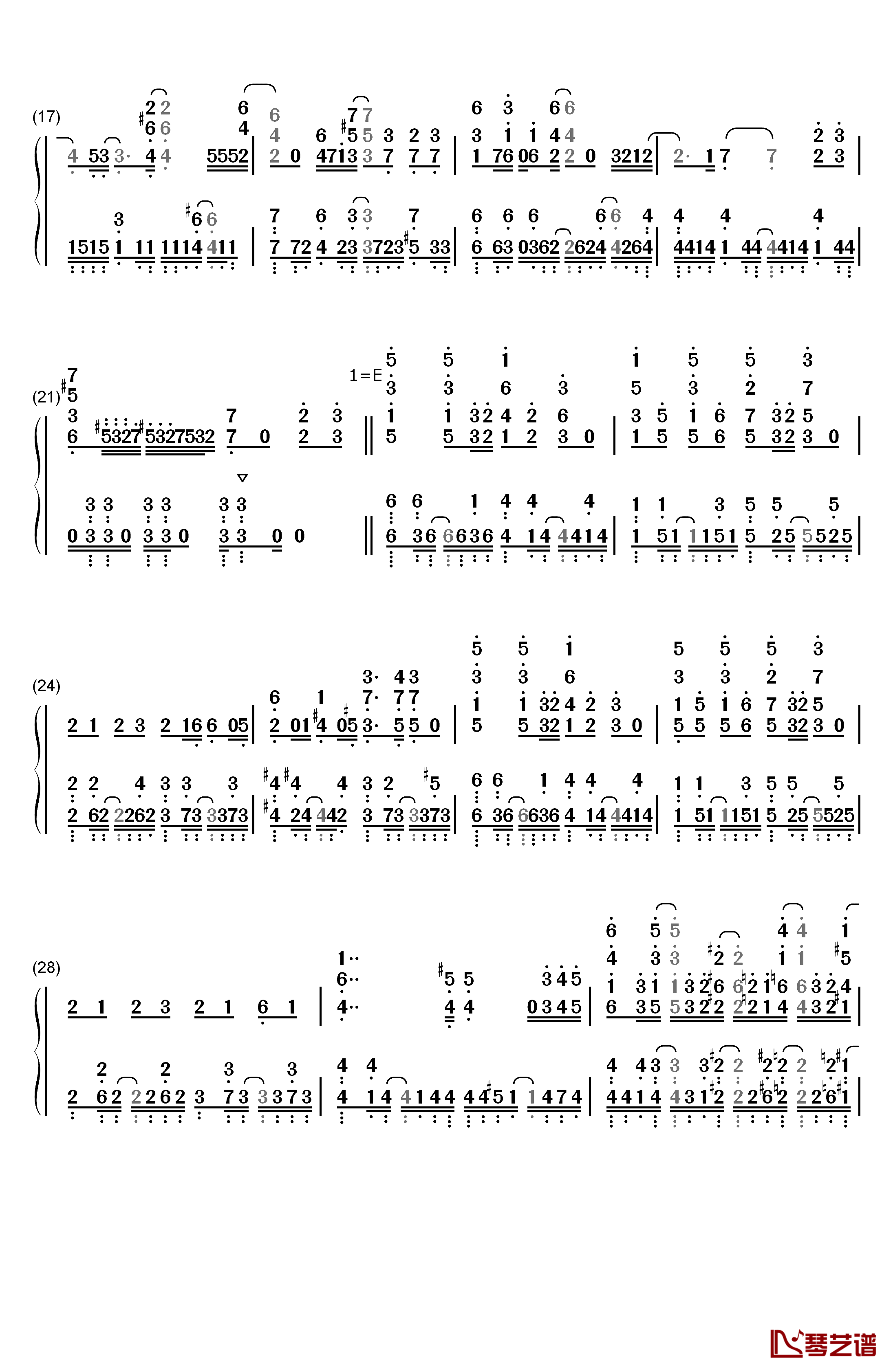 Vital钢琴简谱-数字双手-远藤正明2