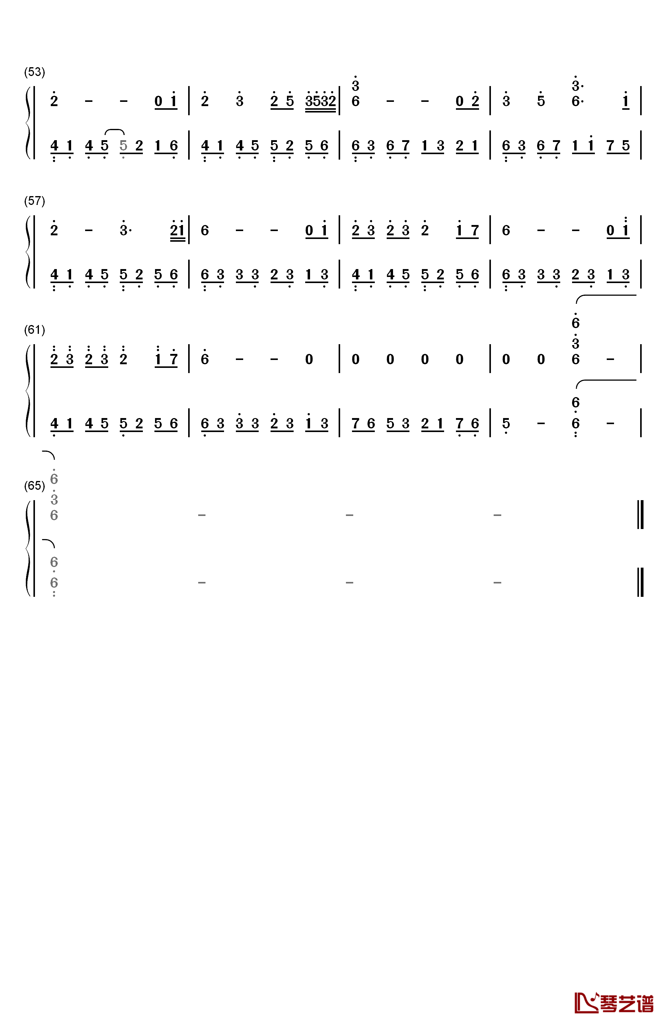 祭奠之歌钢琴简谱-数字双手-林原惠美3