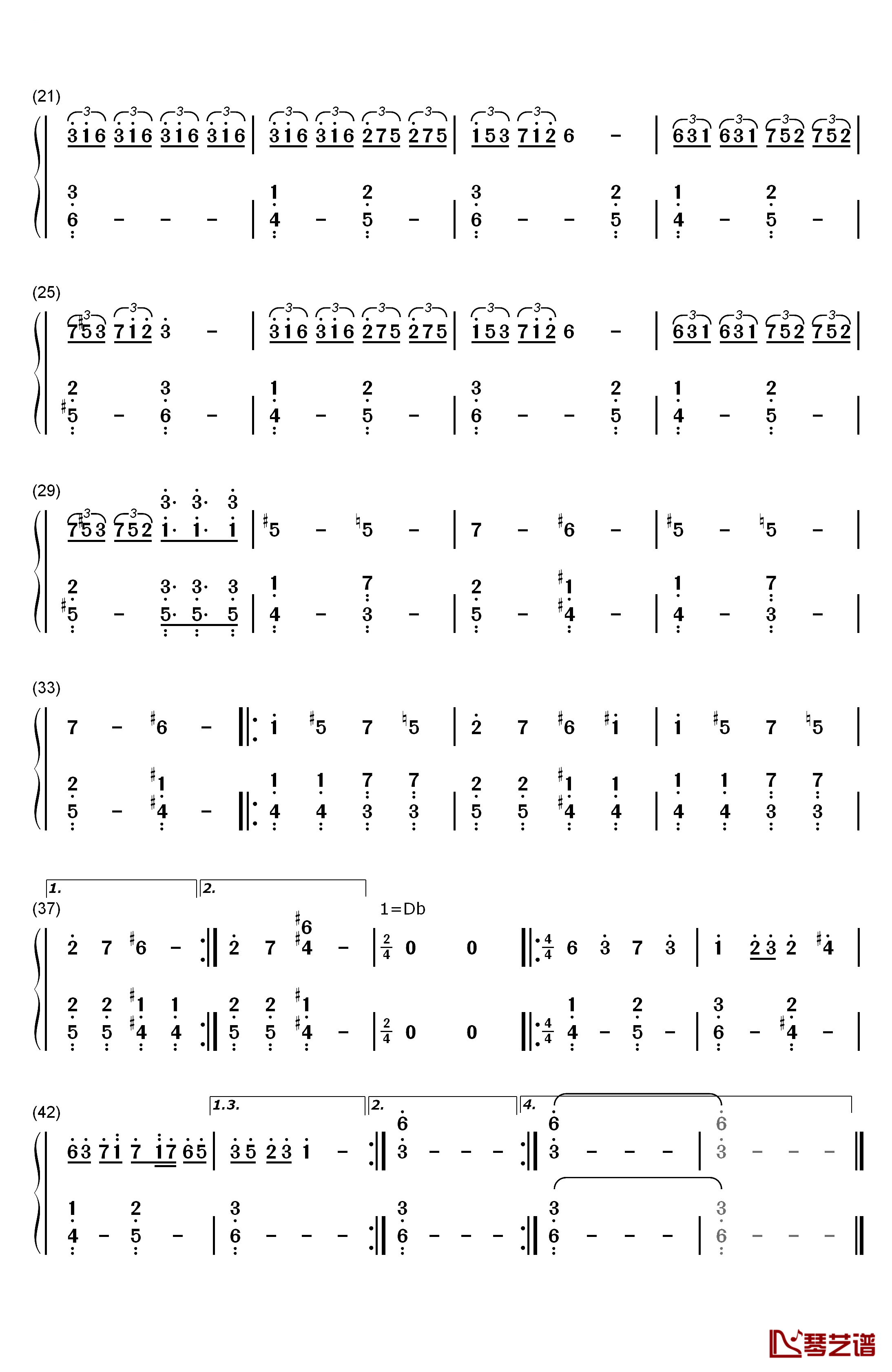 U.N.オーエンは彼女なのか钢琴简谱-数字双手-ZUN  太田顺也2