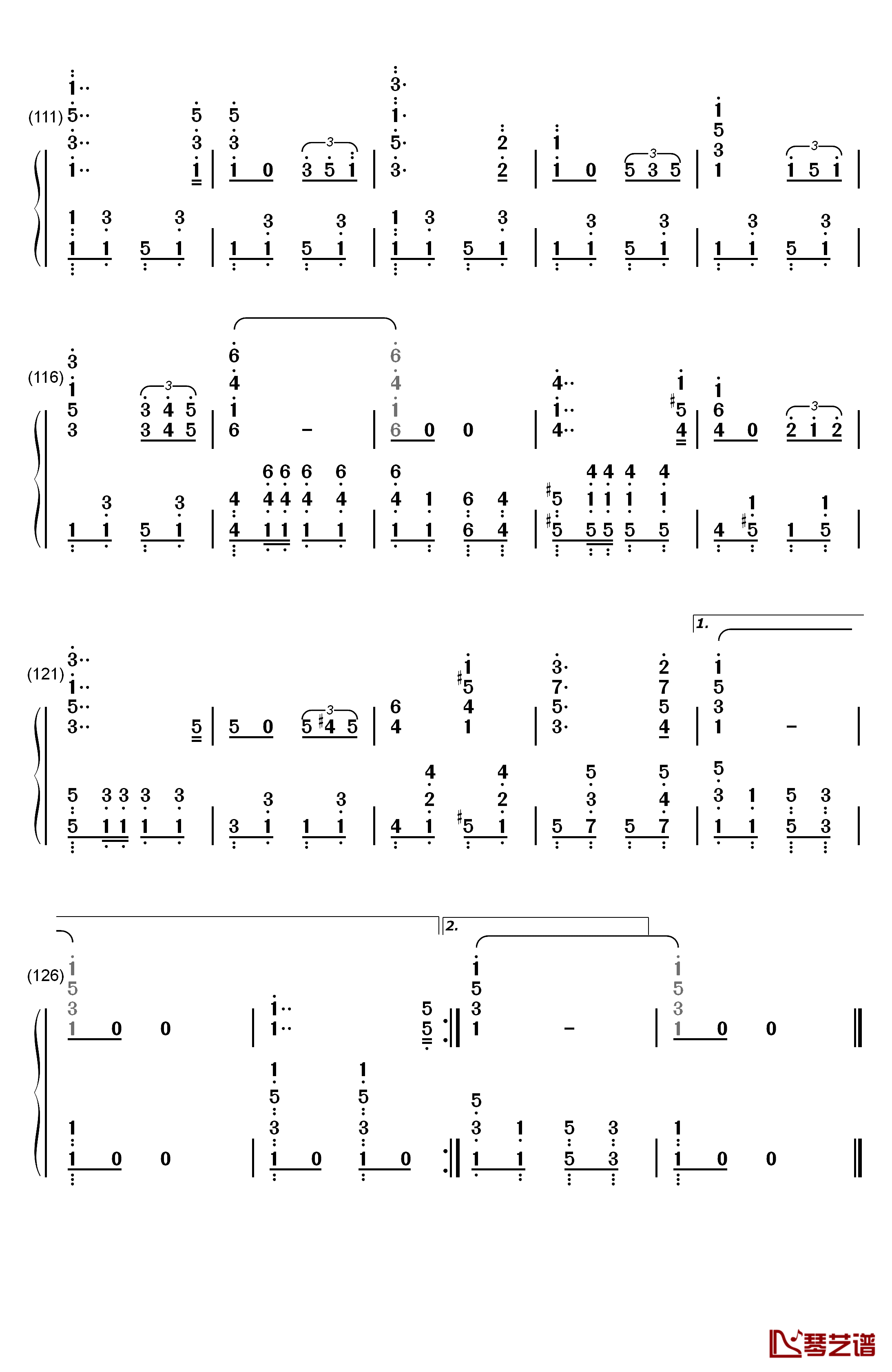 巴登威勒进行曲钢琴简谱-数字双手-Georg Fürst6