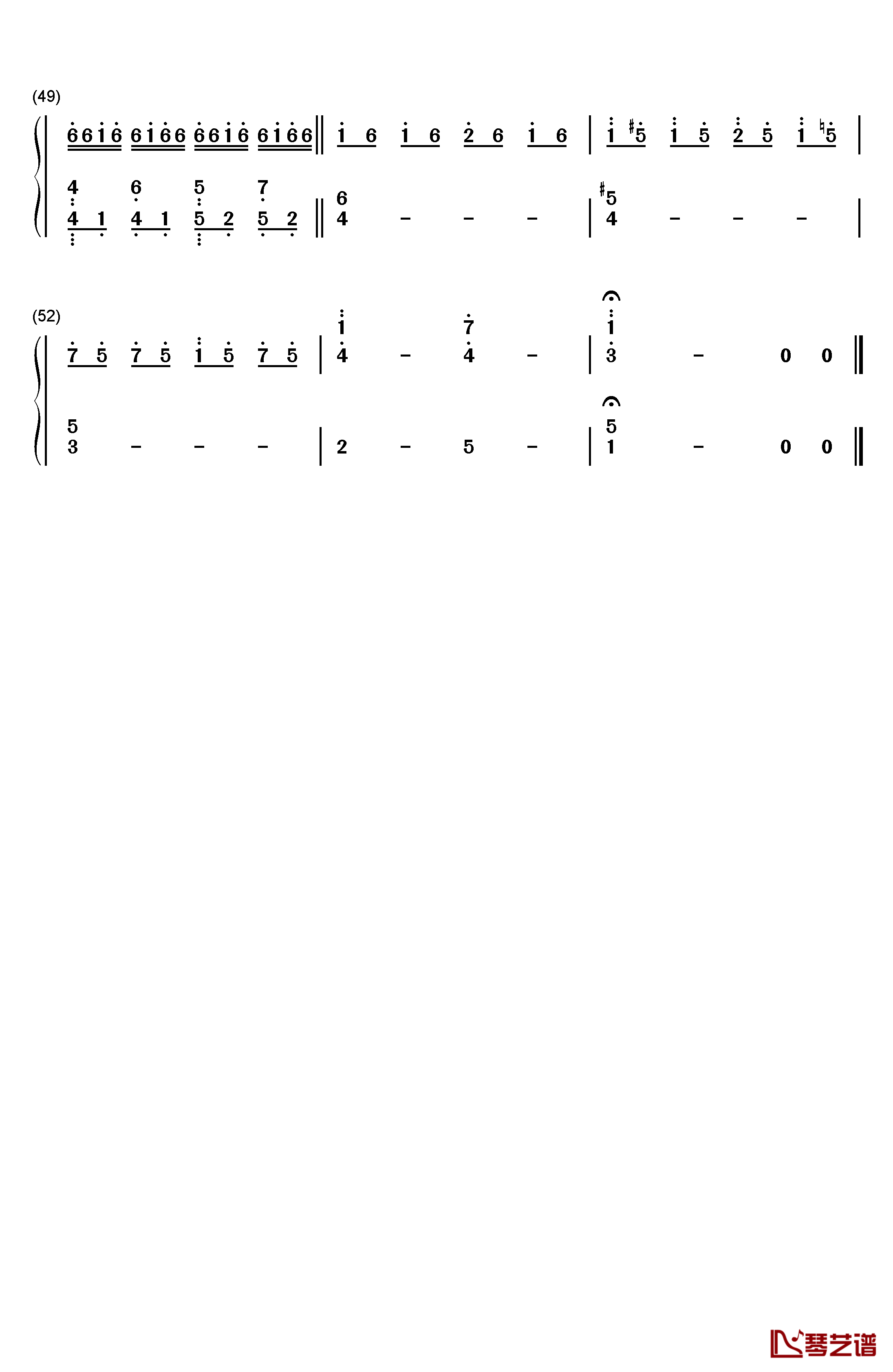 恋をしたのは钢琴简谱-数字双手-aiko4