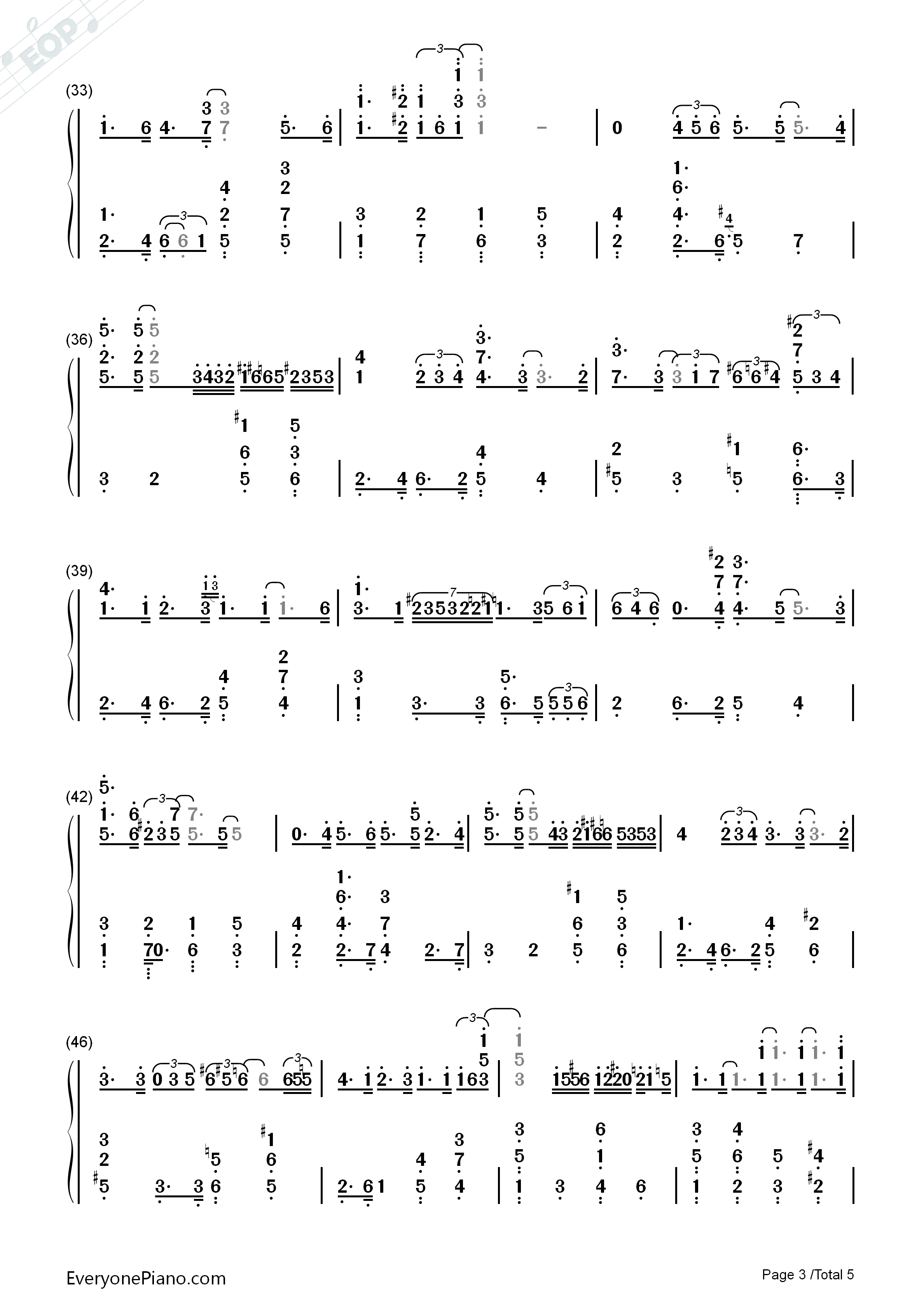 Blue Moon钢琴简谱-Richard Rodgers Lorenz Hart演唱3