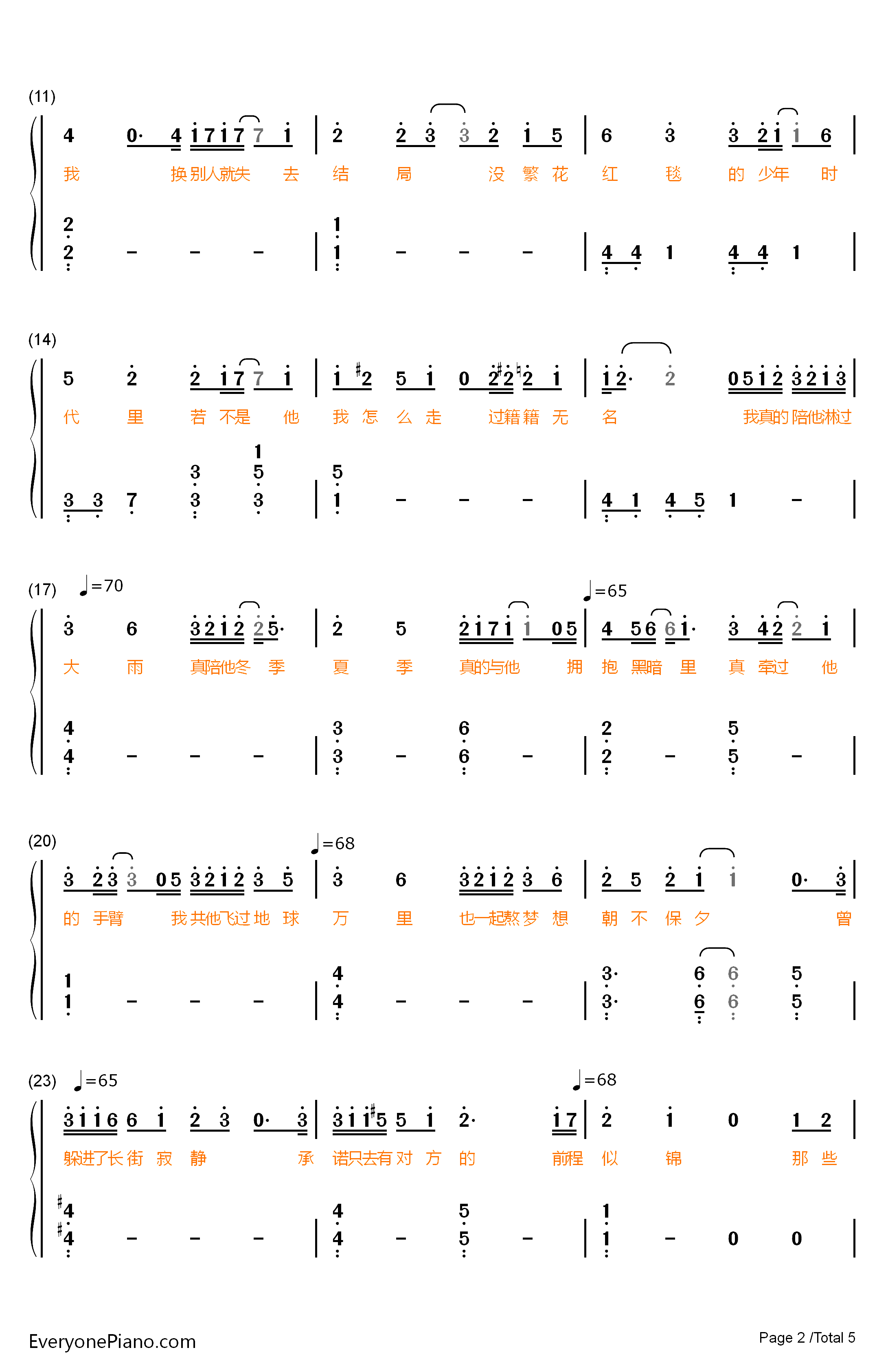 真相是真钢琴简谱-数字双手-阿鸣2