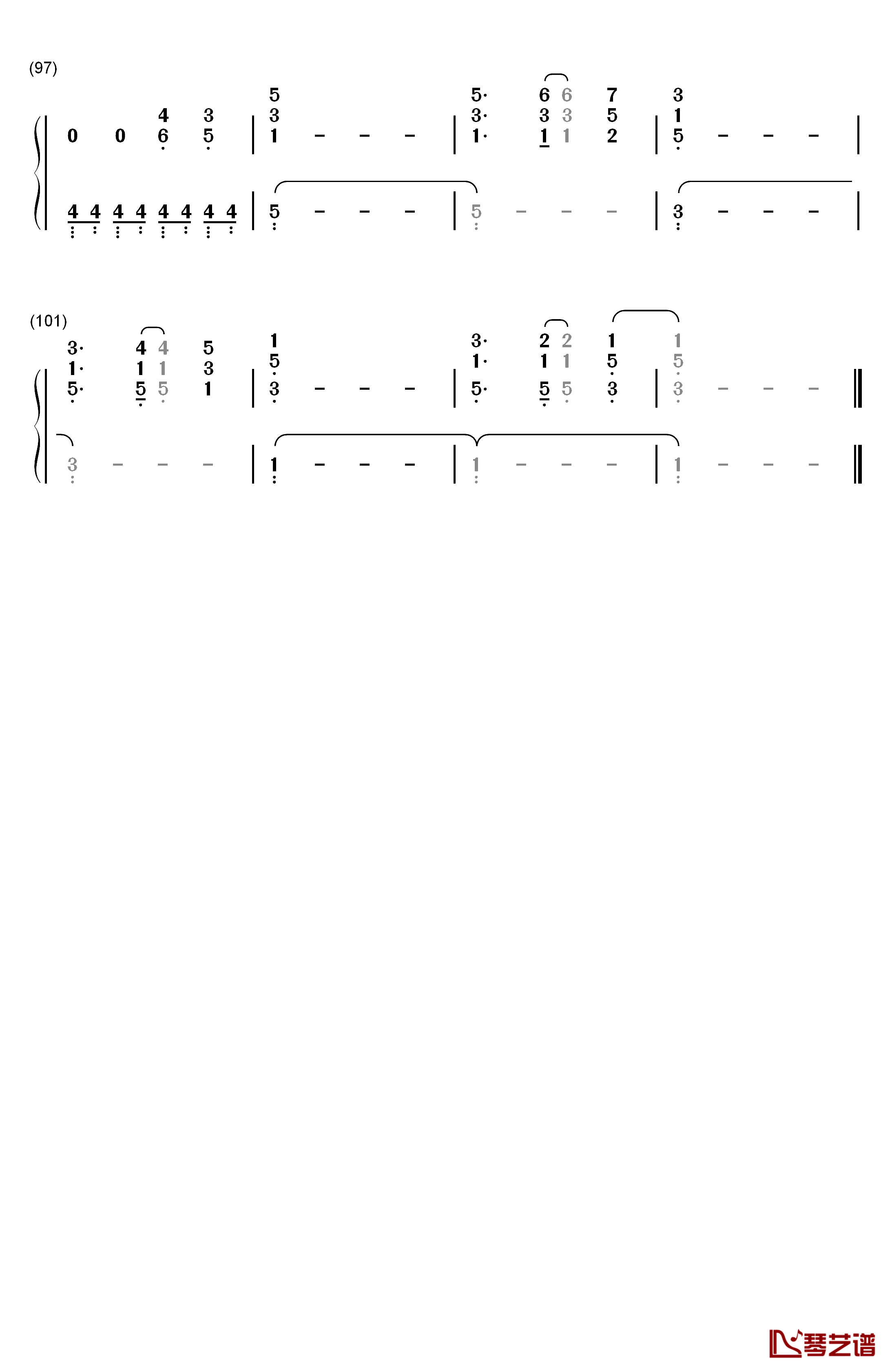 Animal钢琴简谱-数字双手-Kesha6