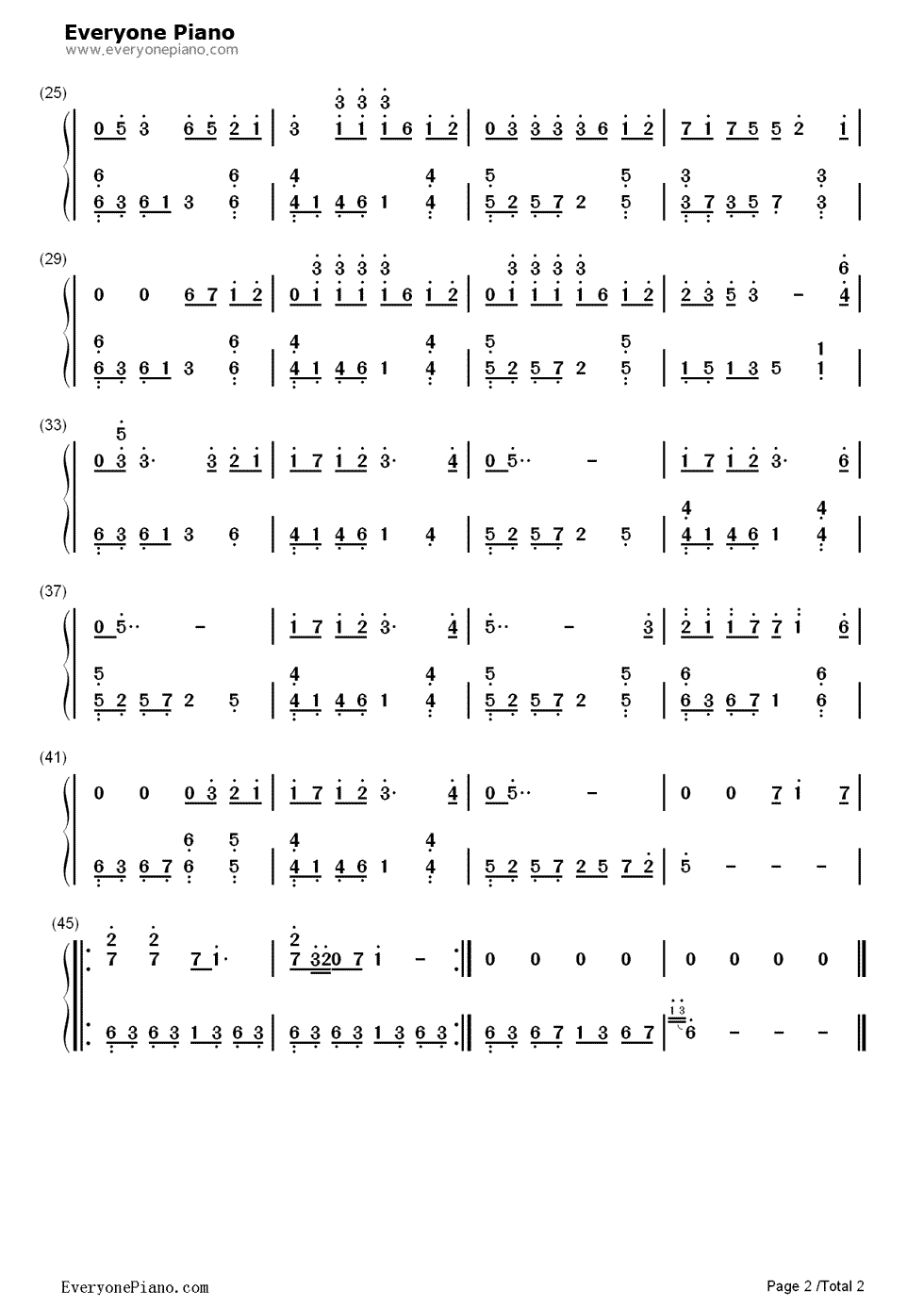 不值得钢琴简谱-数字双手-梦飞船2