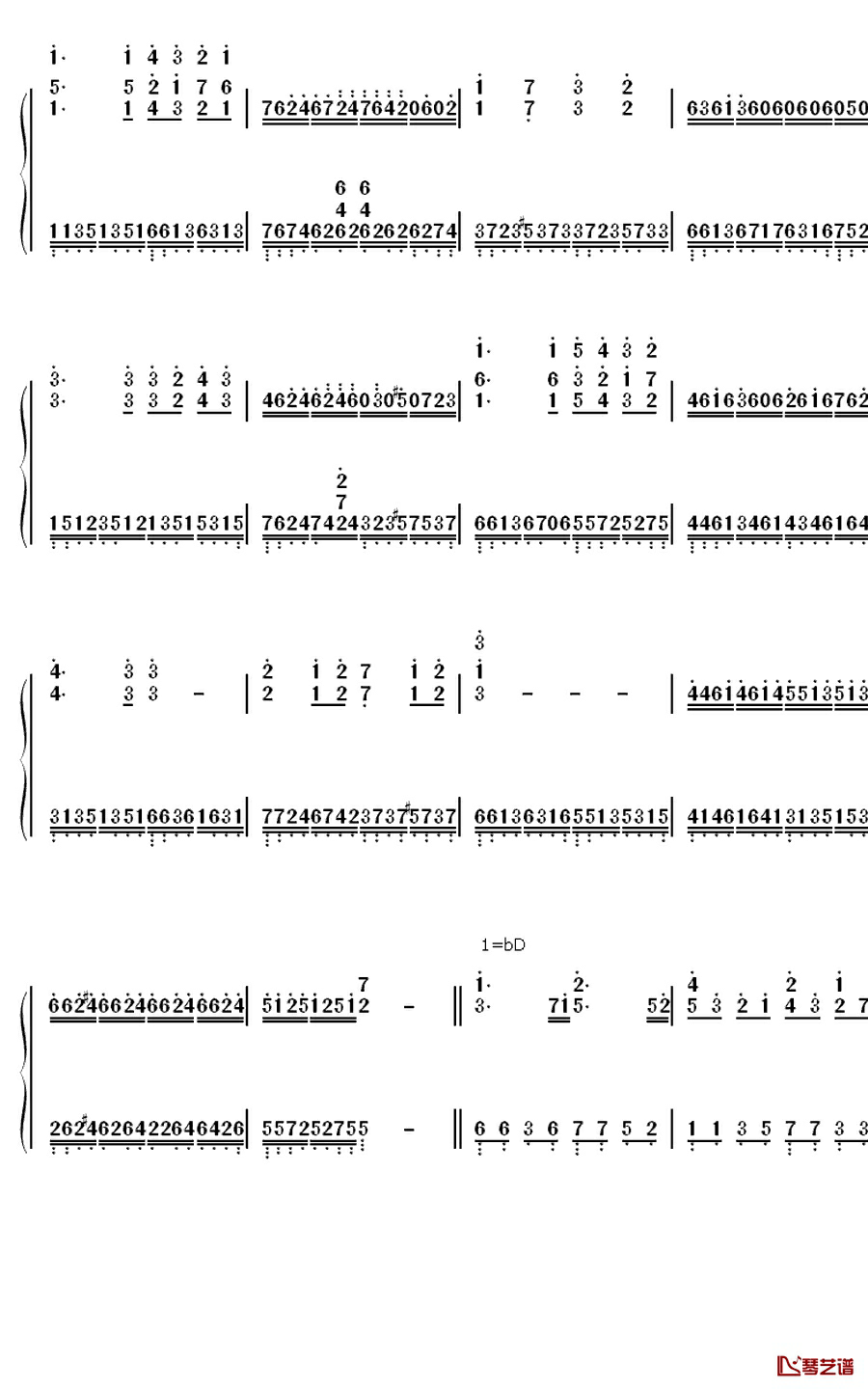 空は高く风は歌う钢琴简谱-数字双手-春奈るな3