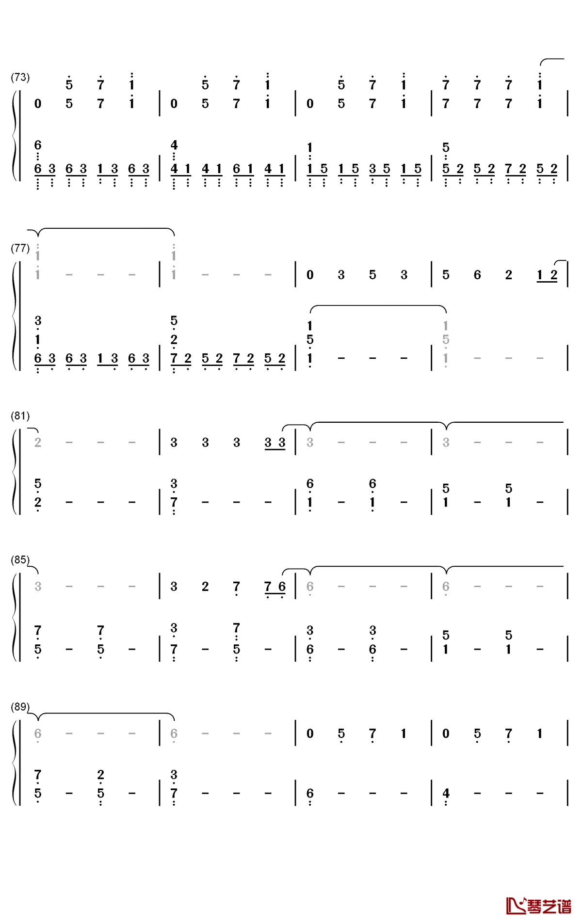 Love Is Gone钢琴简谱-数字双手-Slander Dylan Matthew5