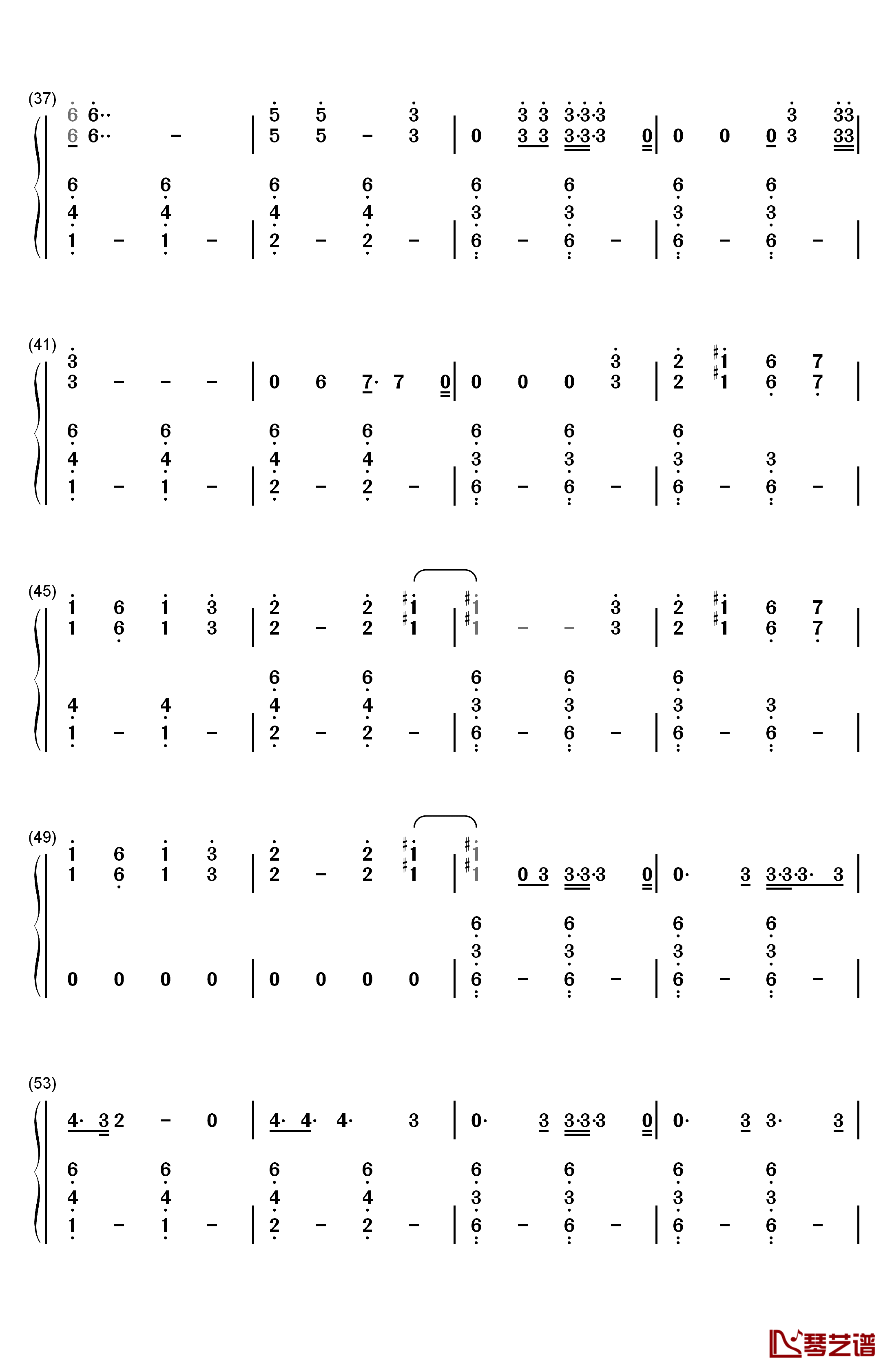 Sledgehammer钢琴简谱-数字双手-Rihanna3