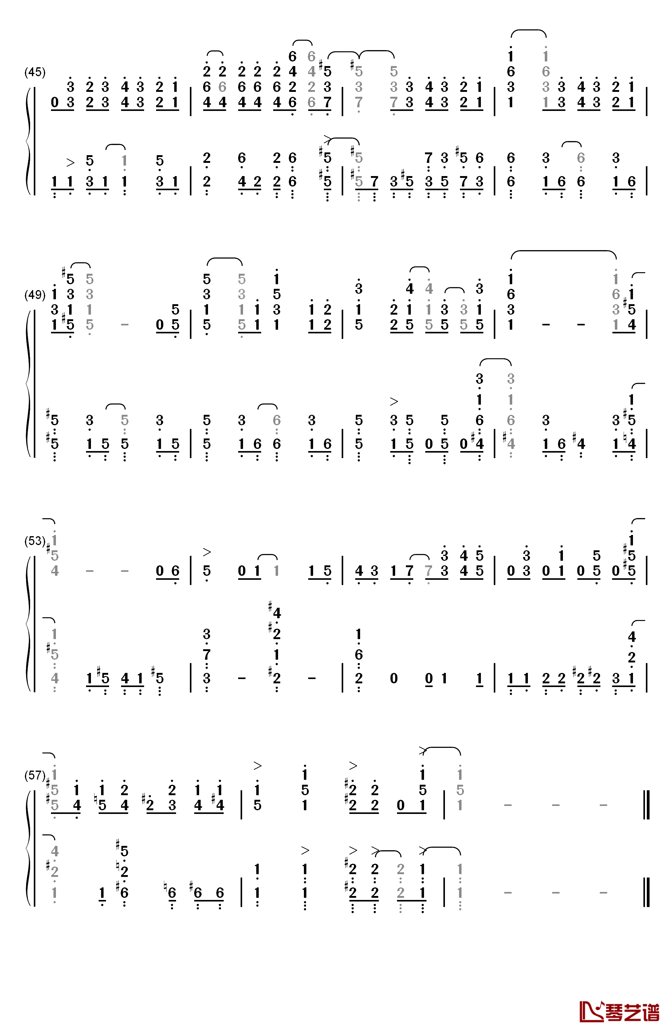 オトモダチフィルム钢琴简谱-数字双手-大石昌良4