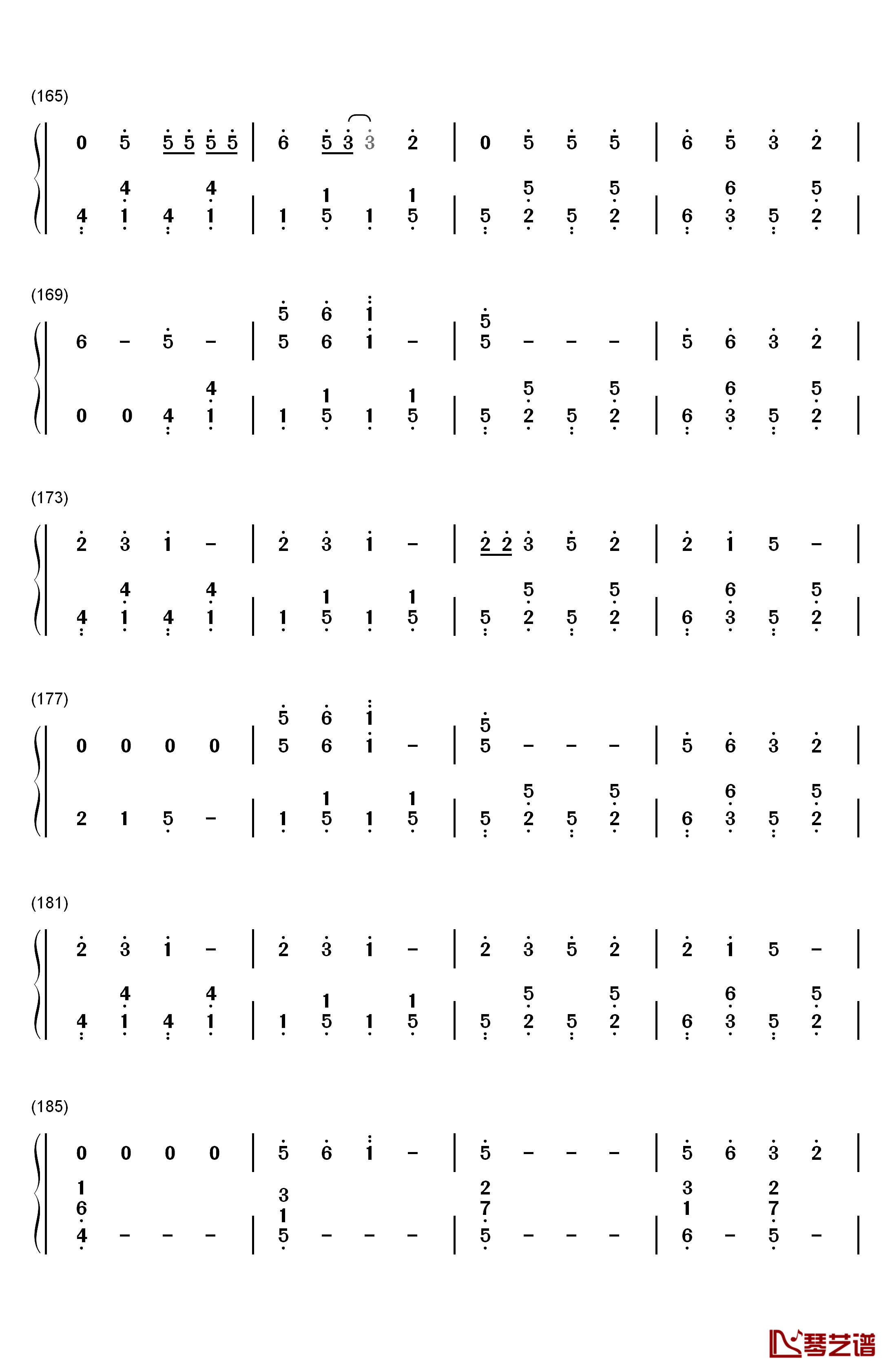 Final Song钢琴简谱-数字双手-MO8