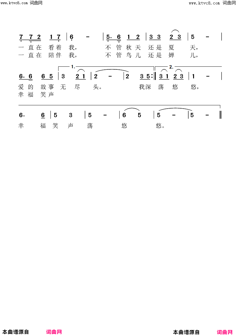 那片塘水那座楼简谱1