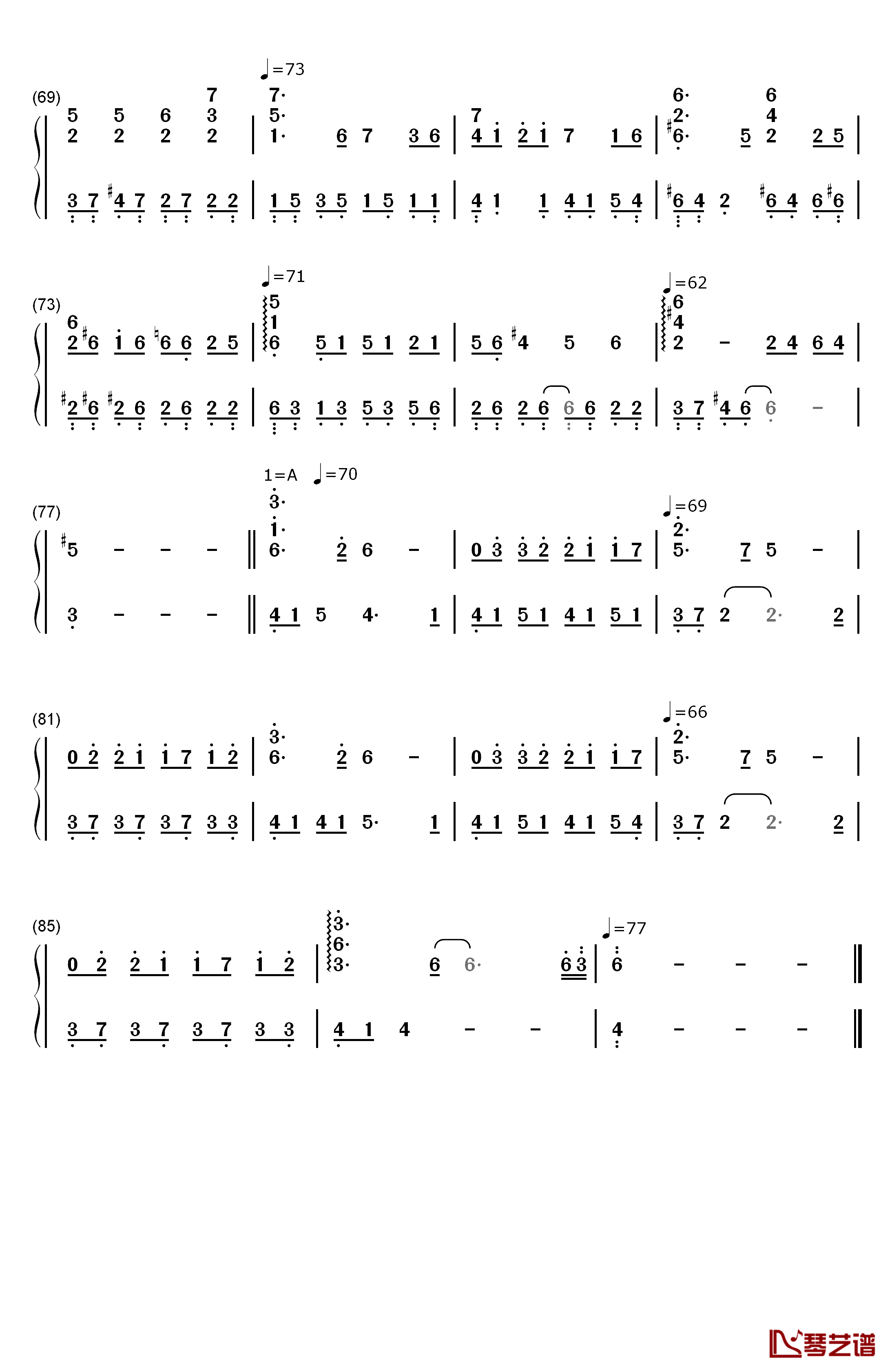 Passing By（擦身而过）钢琴简谱-数字双手-李闰珉4