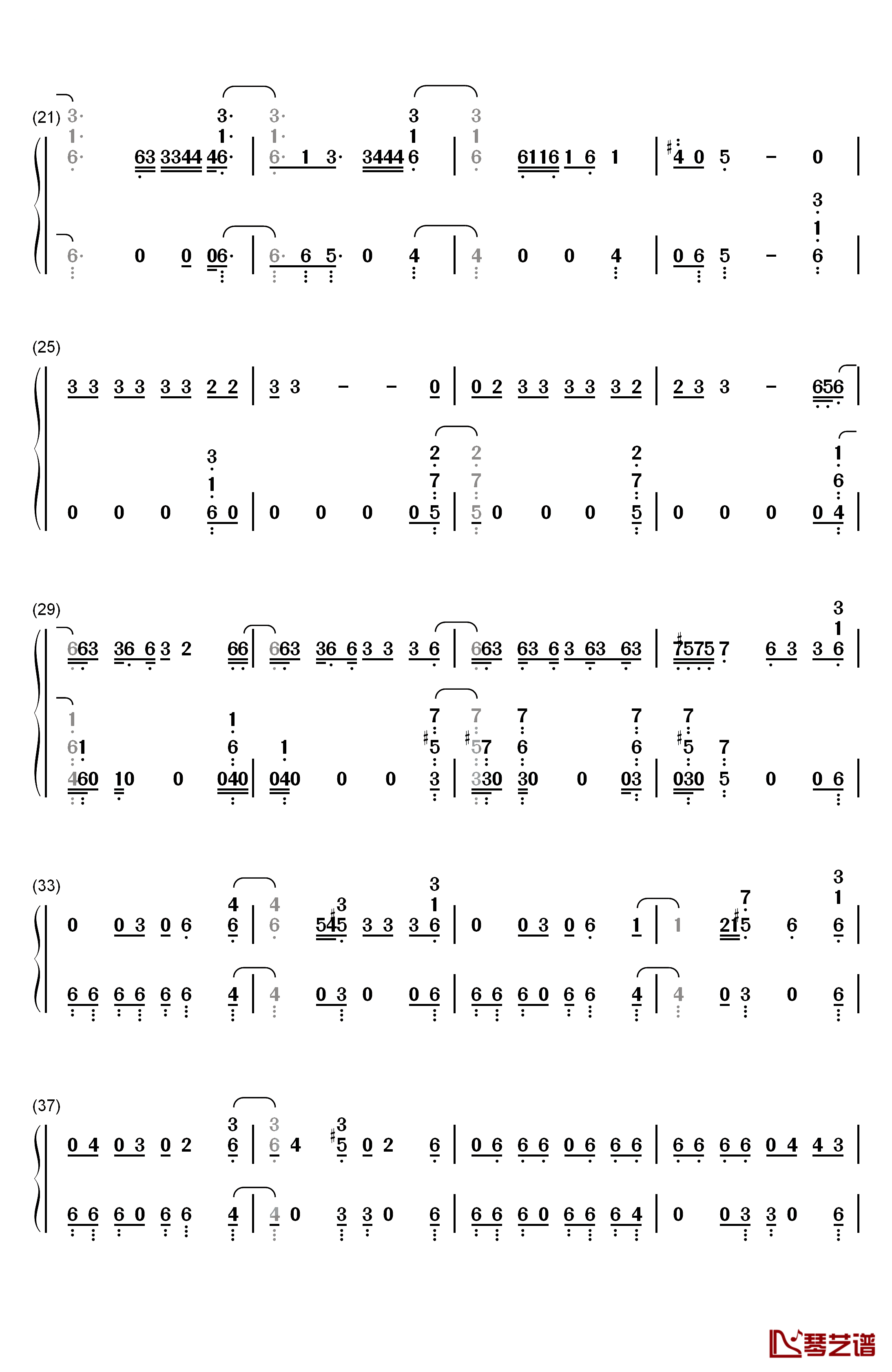 Toy钢琴简谱-数字双手-Netta2