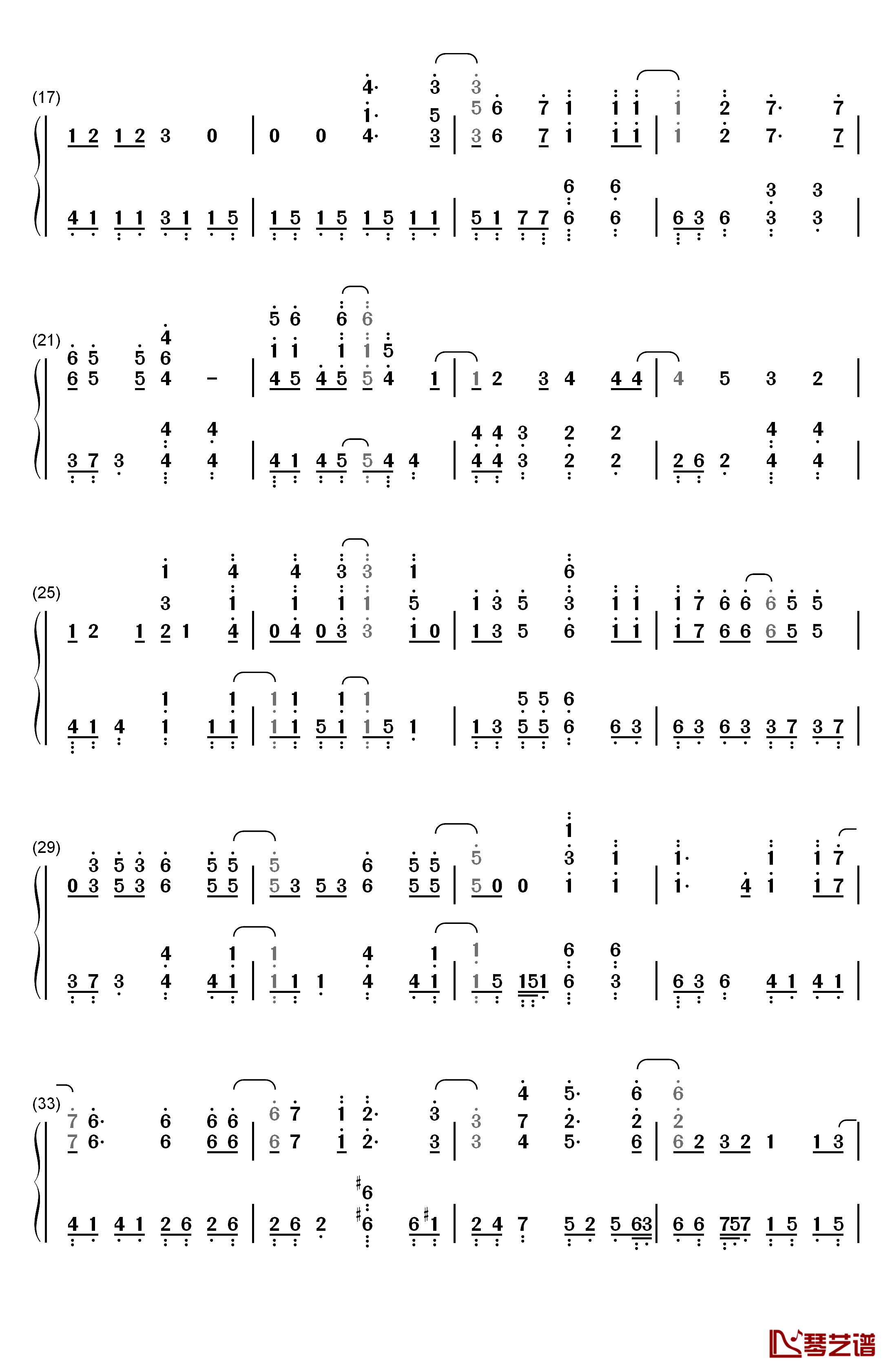 真赤な誓い钢琴简谱-数字双手-福山芳树2