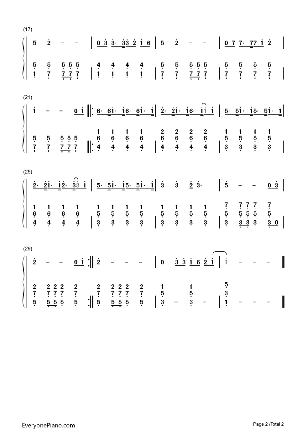 喜羊羊与灰太狼主题曲钢琴简谱-数字双手-古倩敏2