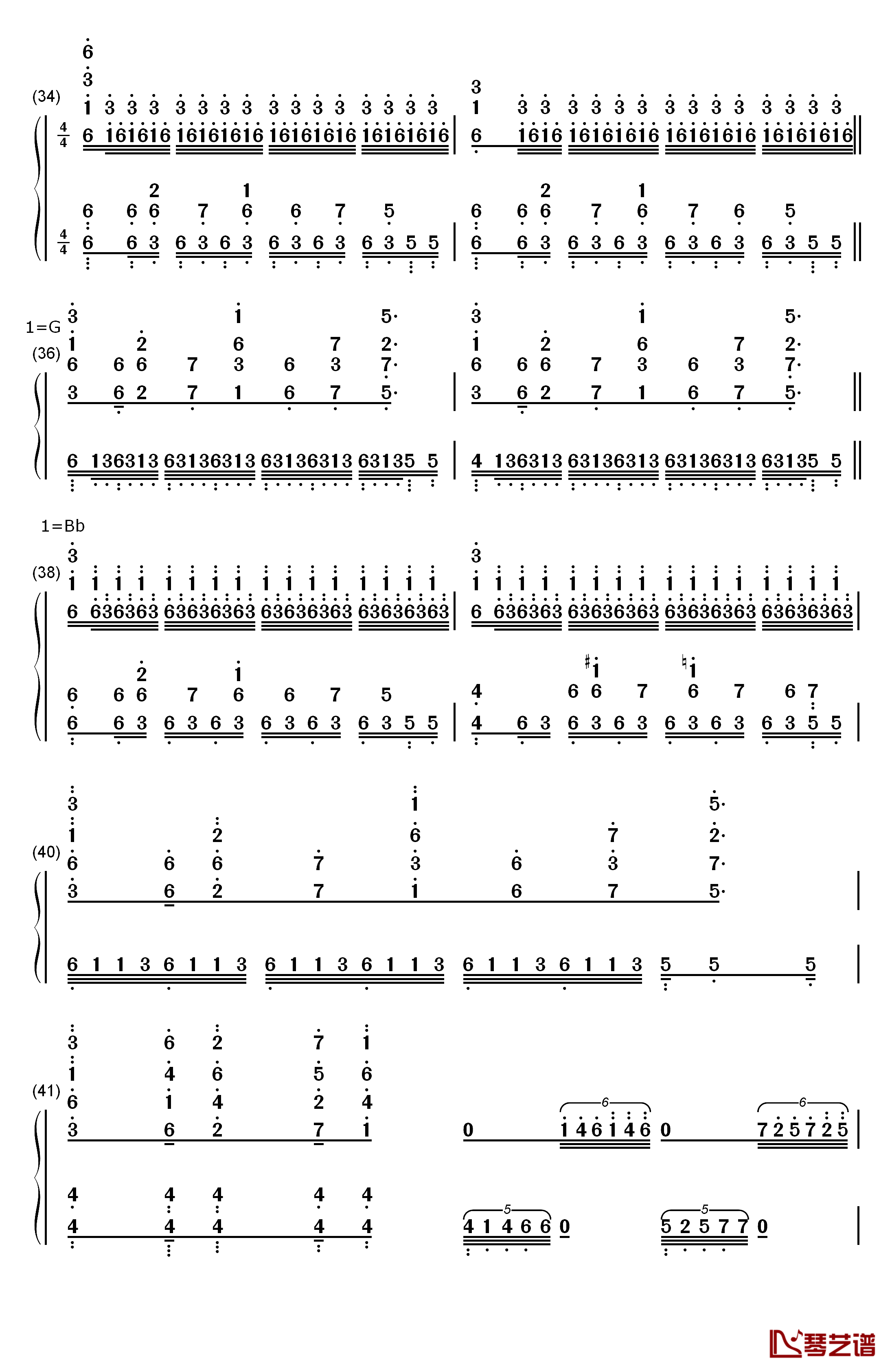 红莲之弓矢钢琴简谱-数字双手-Linked Horizon4