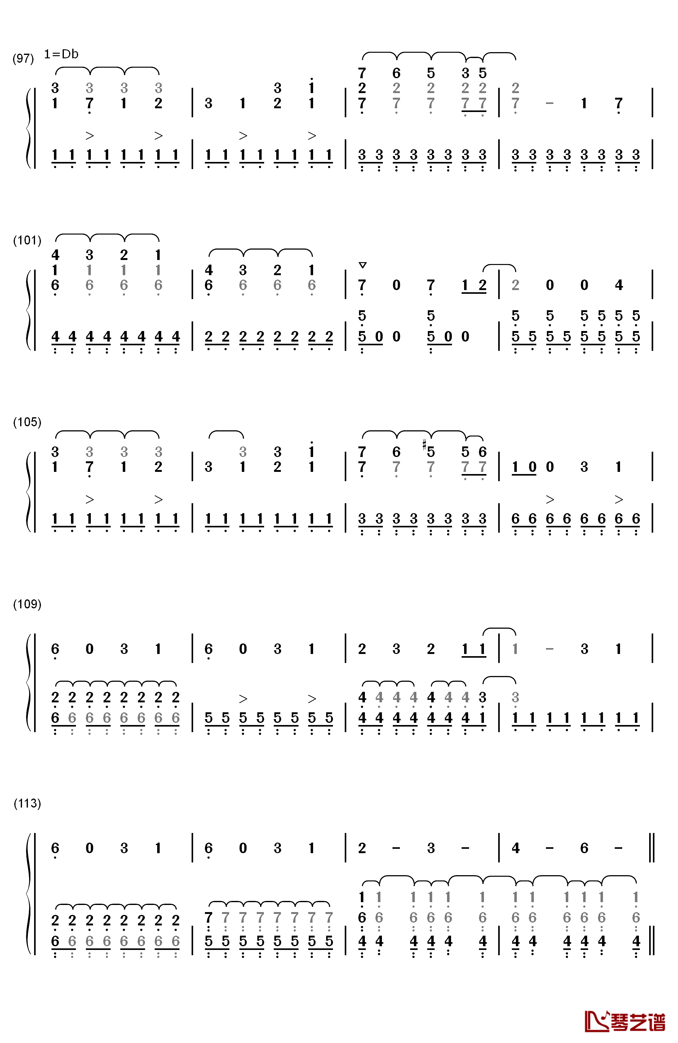 10年樱钢琴简谱-数字双手-AKB486