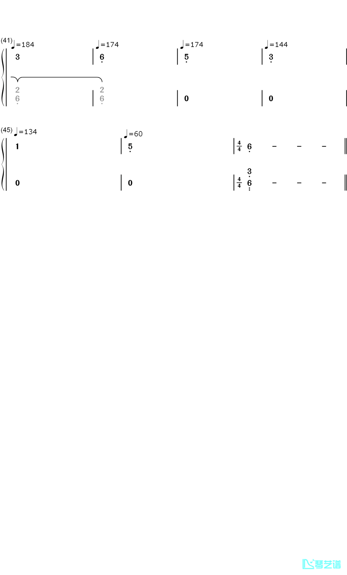 The Piano改编版钢琴简谱-数字双手-猎豹移动公司3