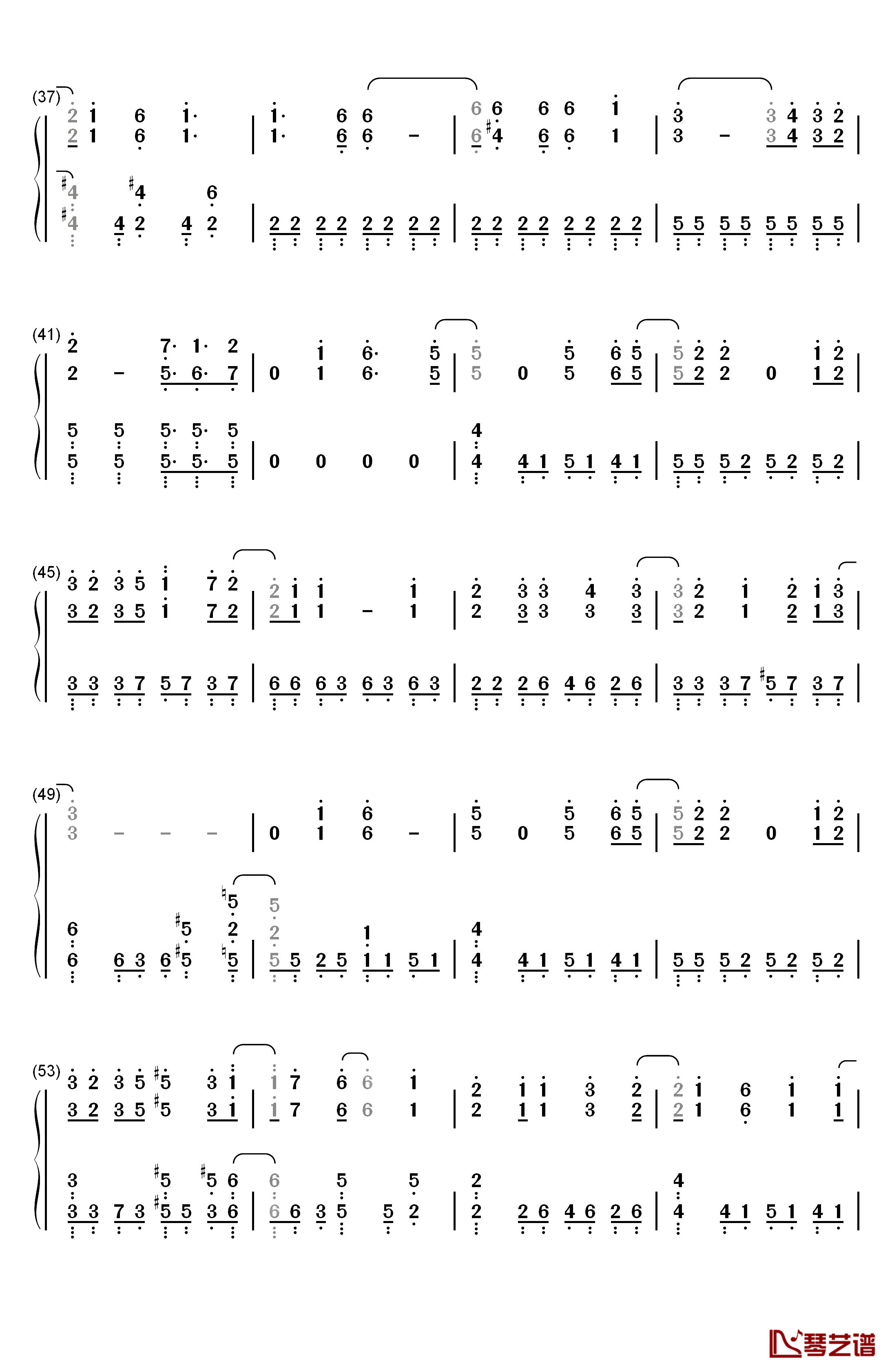 Eternal Star钢琴简谱-数字双手-亚咲花3