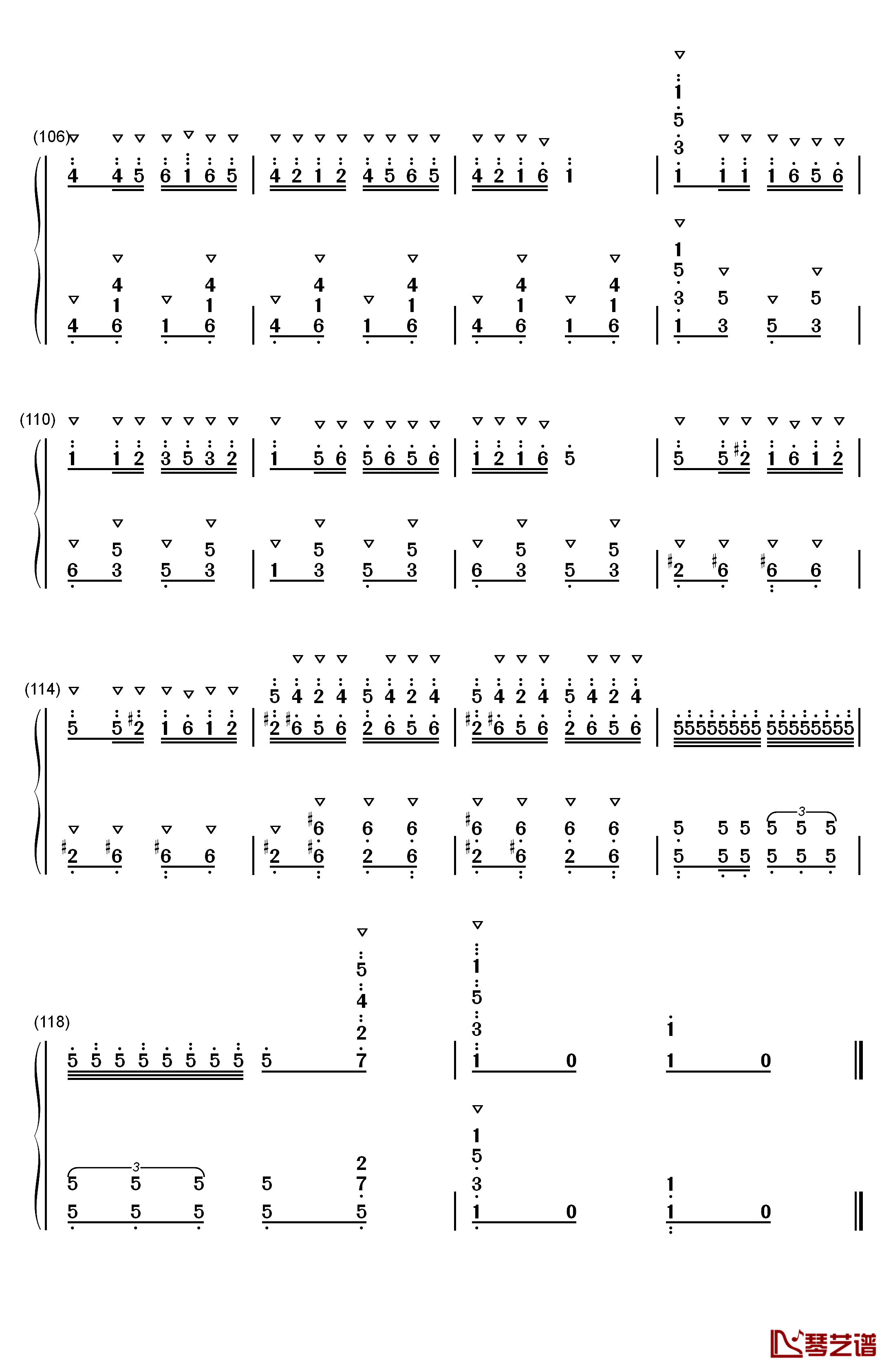 卡门序曲钢琴简谱-数字双手-比才7