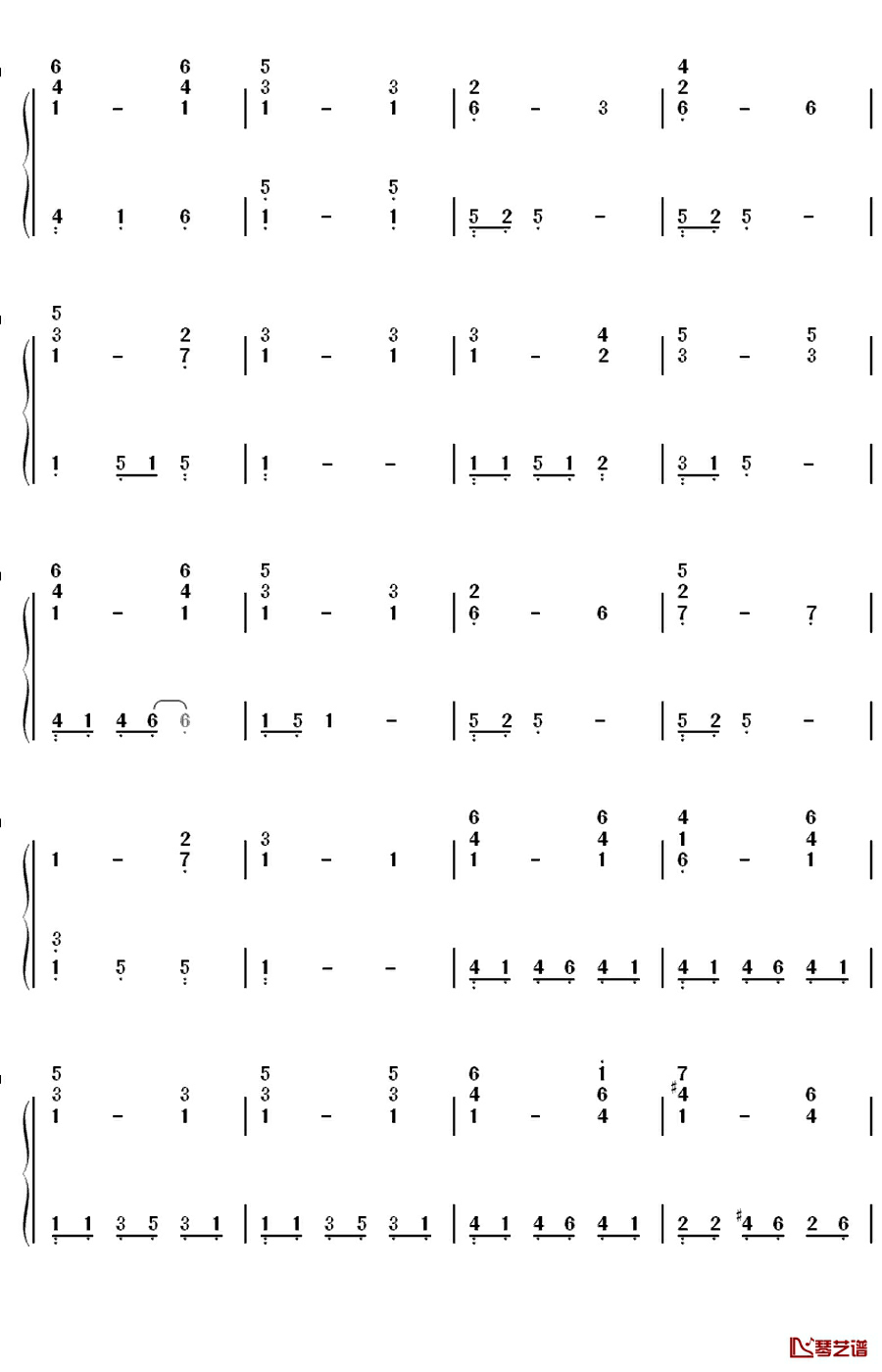 仰げば尊し钢琴简谱-数字双手-未知2