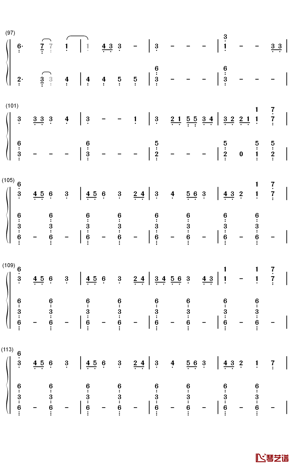 Noise钢琴简谱-数字双手-Nightwish6