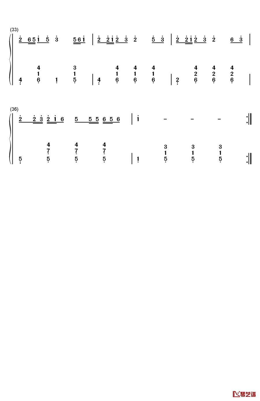 梦里水乡钢琴简谱-数字双手-江珊3