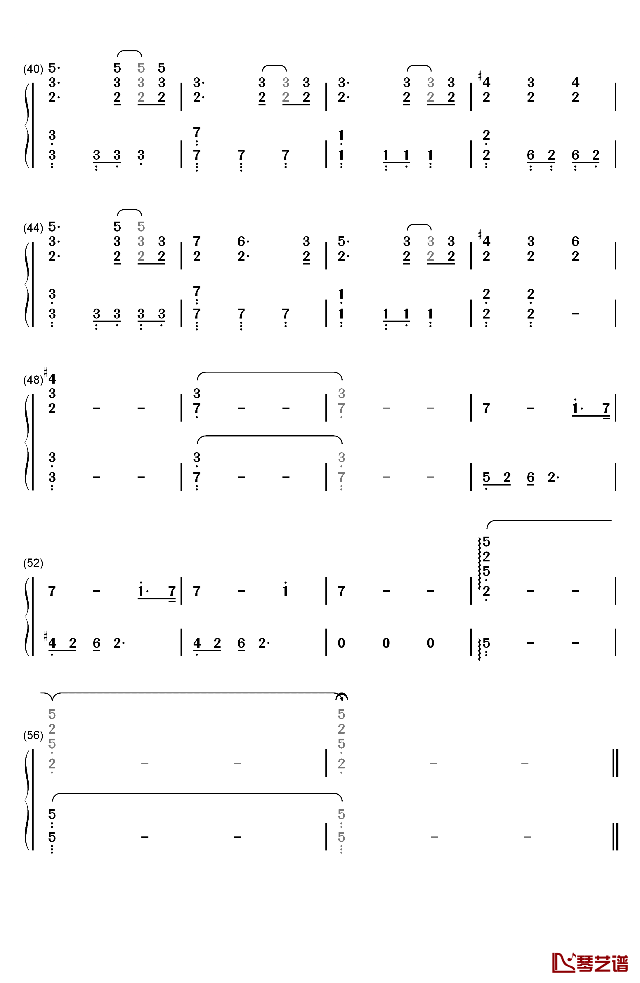 Lit钢琴简谱-数字双手-牛尾宪辅3