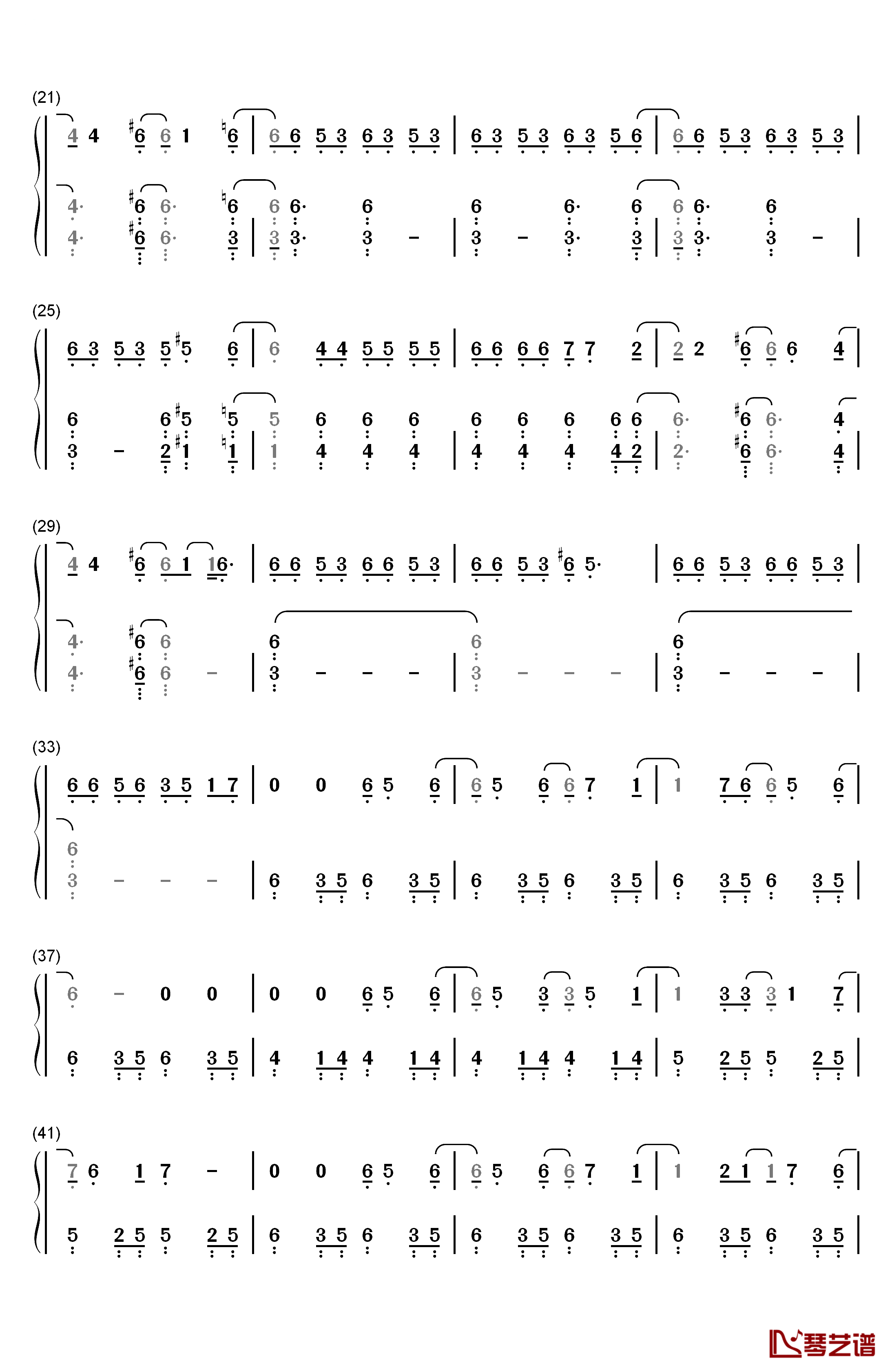 嘆きのリフレイン钢琴简谱-数字双手-末廣優里2