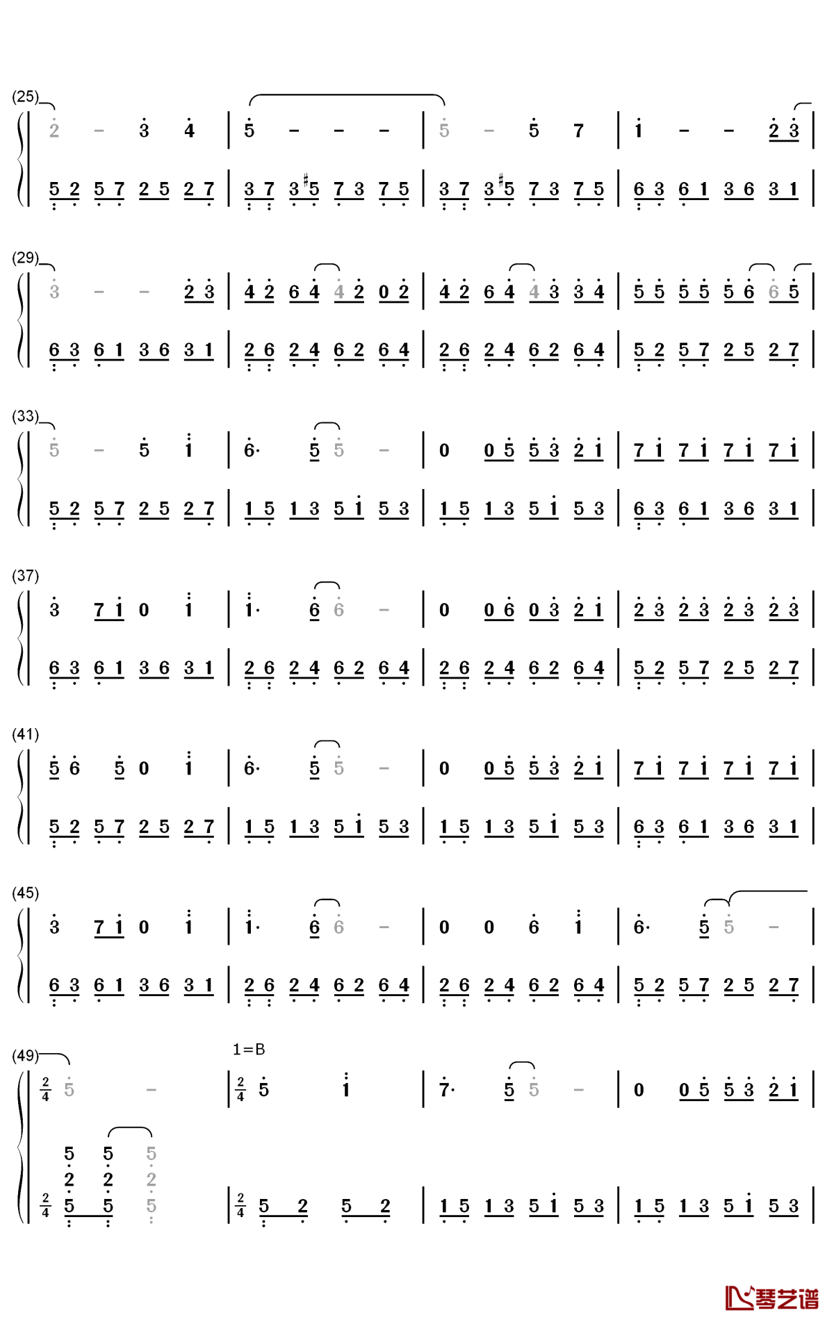 夏洛特烦恼钢琴简谱-数字双手-金志文2